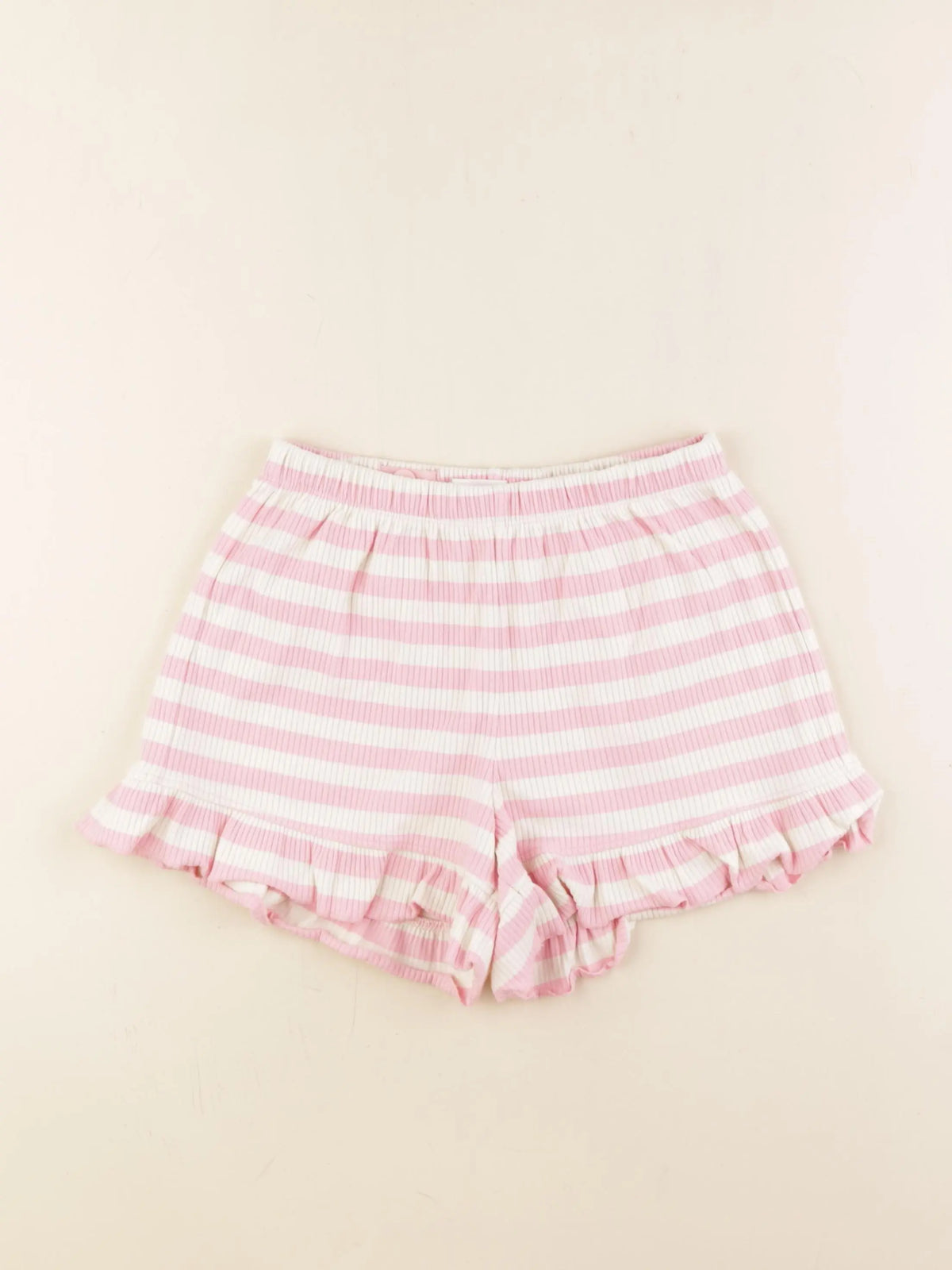 Arket - short blanc, rose - 8/10 ans