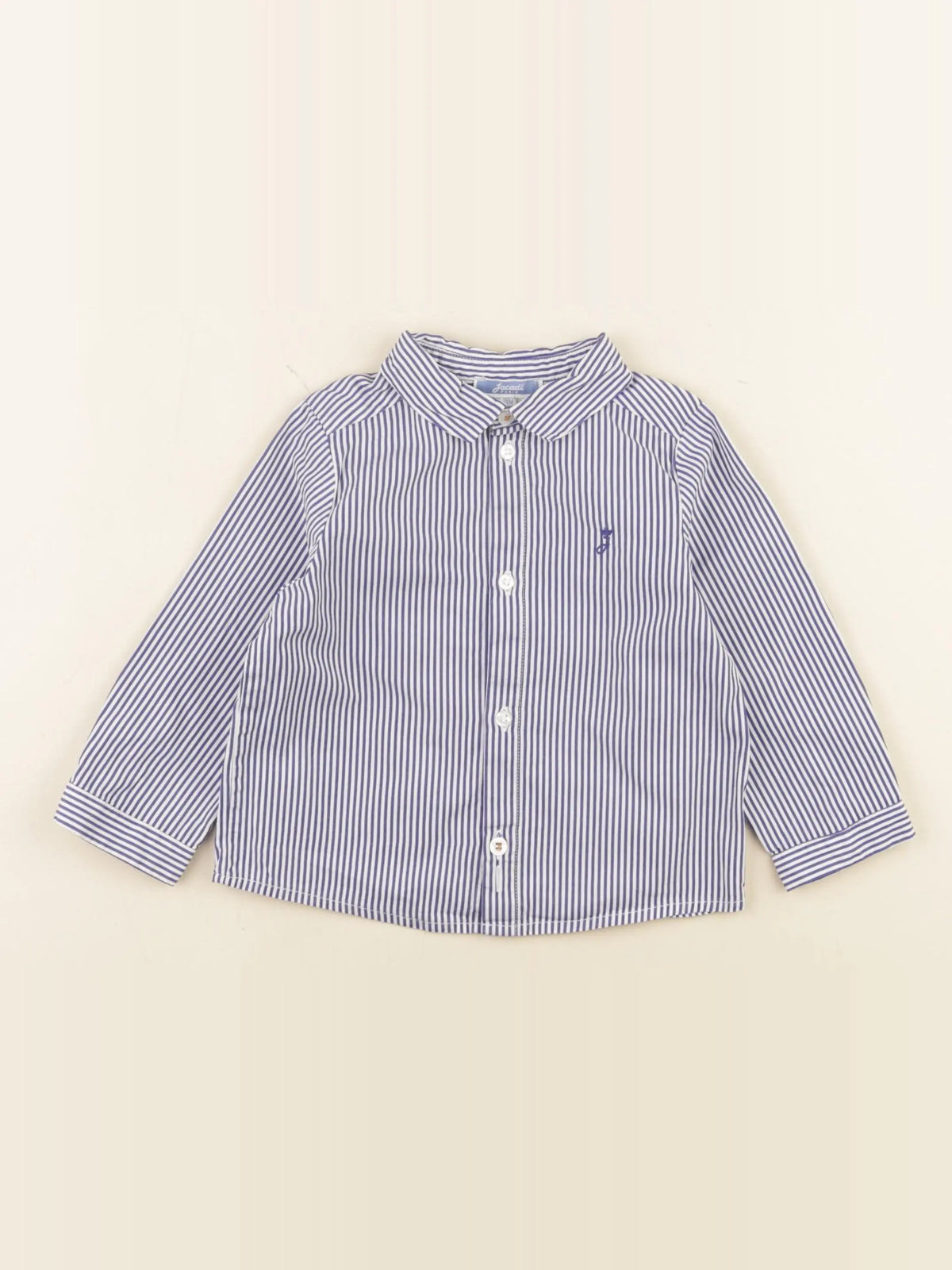 Jacadi - chemise blanc, bleu - 18 mois