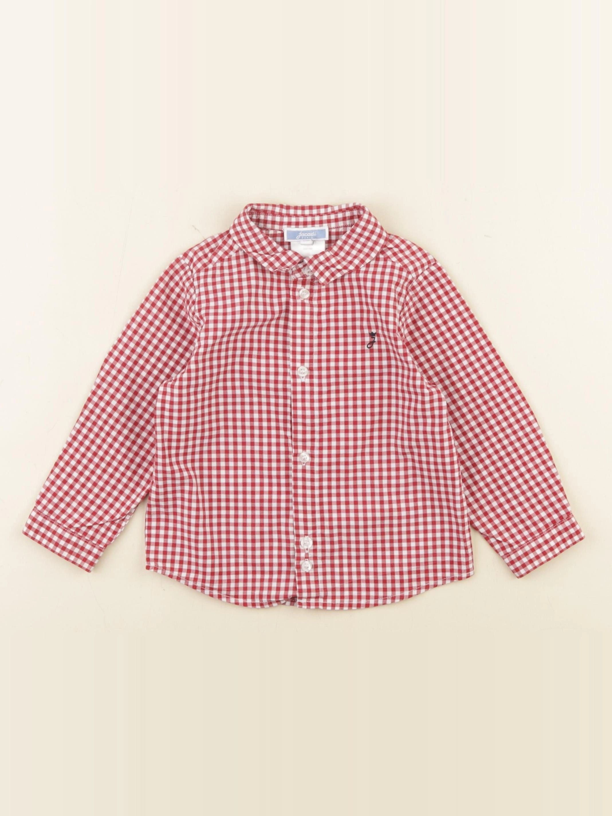 Jacadi - chemise rouge, blanc - 18 mois