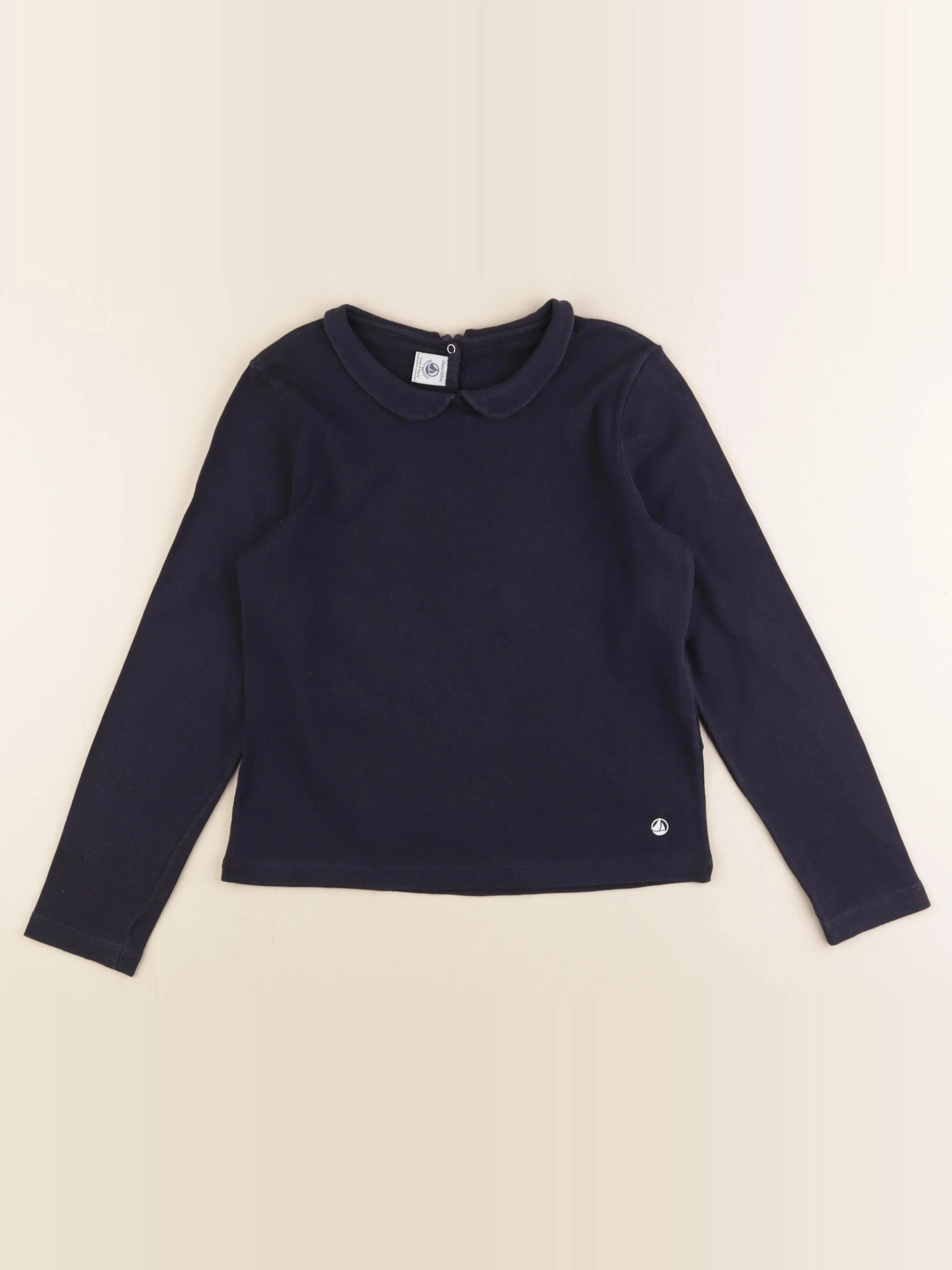 Petit Bateau - tee-shirt bleu - 10 ans