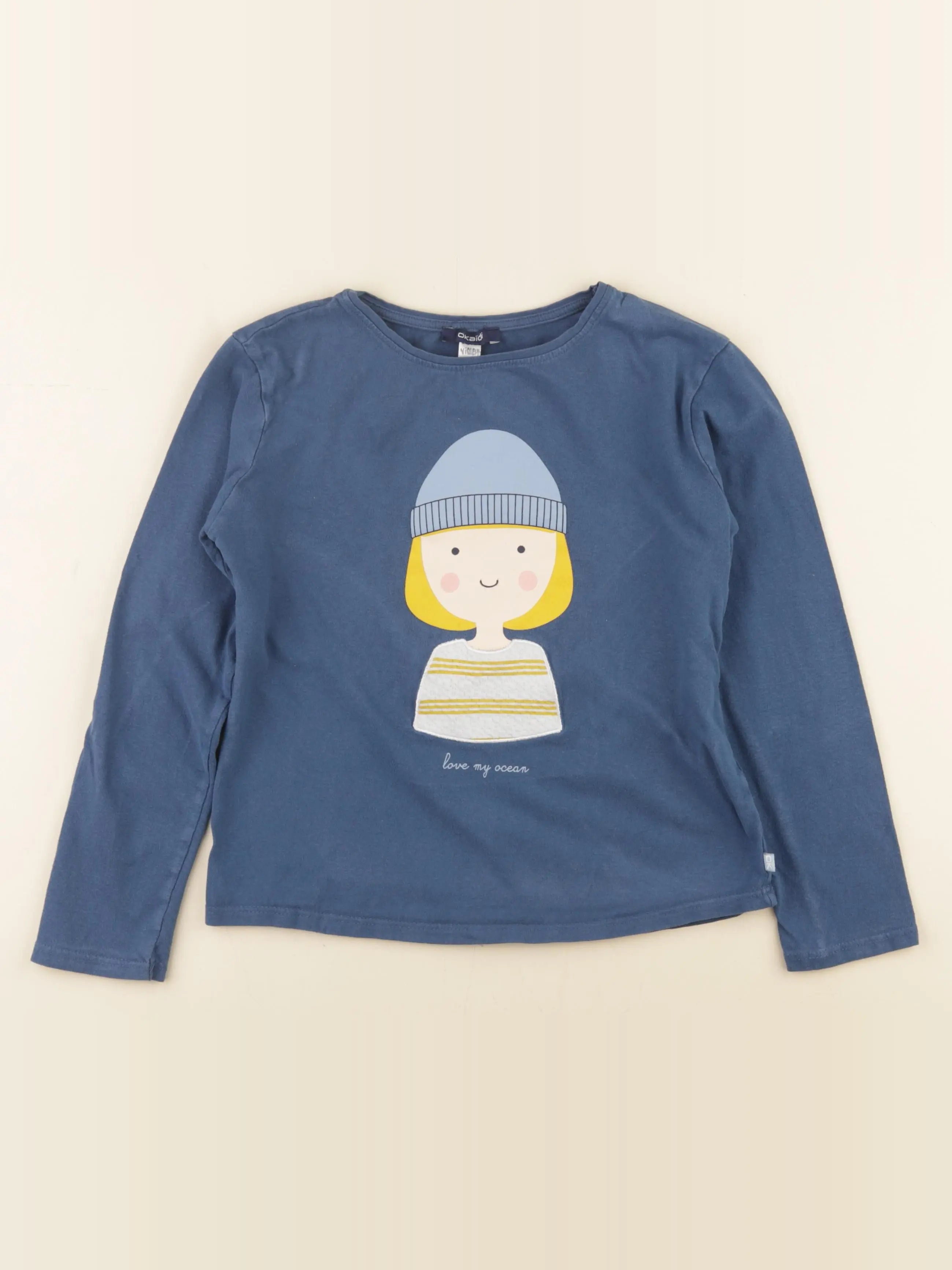 Okaidi - tee-shirt bleu - 10 ans