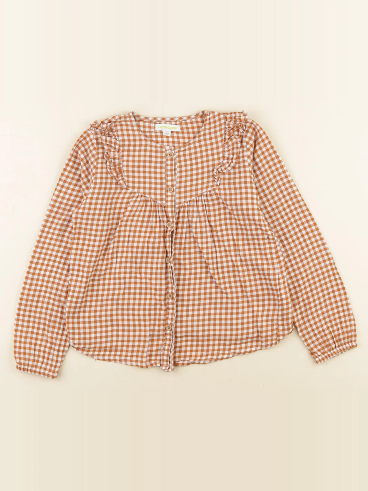 Vertbaudet - blouse marron - 8 ans