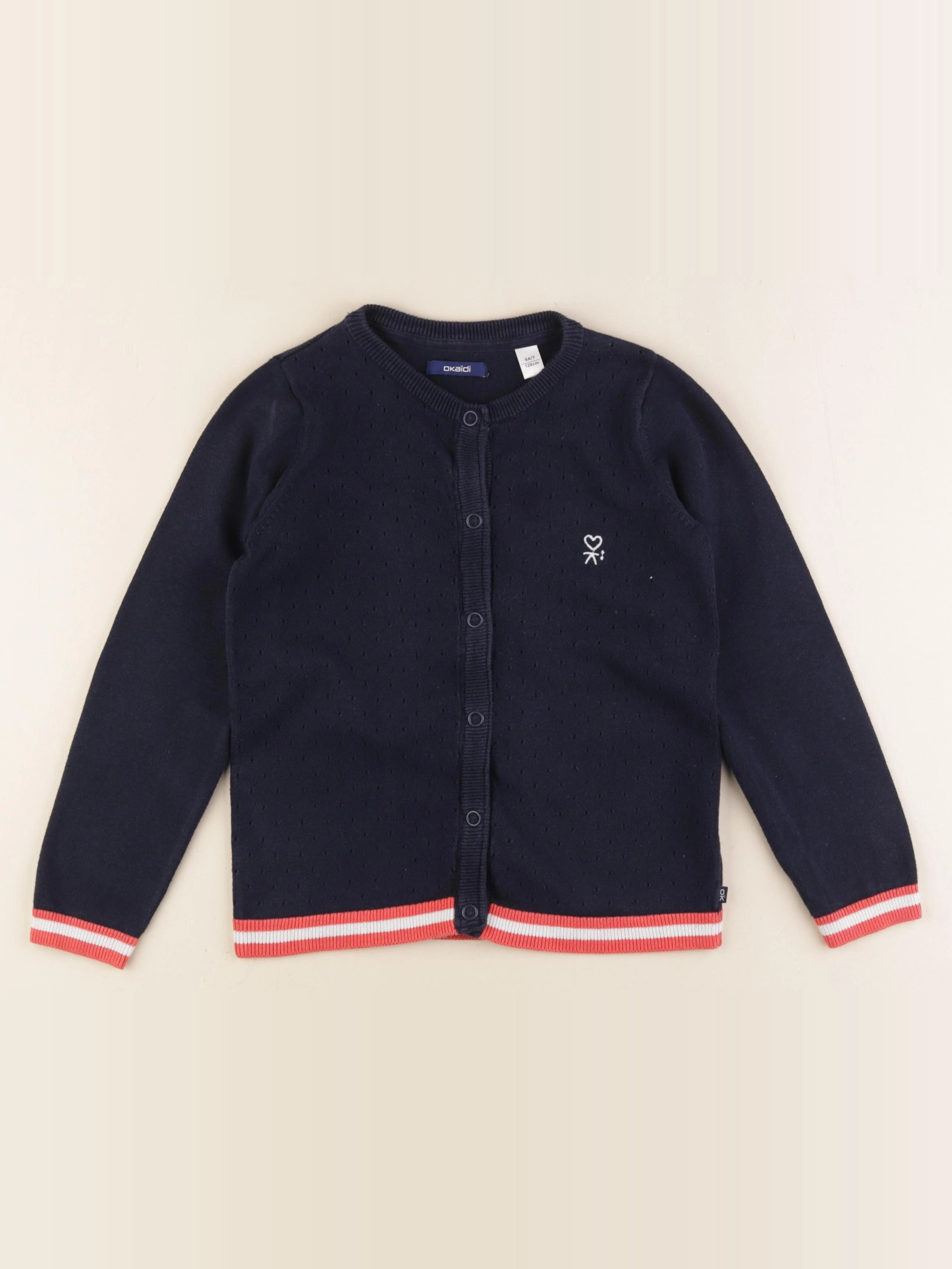 Okaidi - gilet bleu - 8 ans