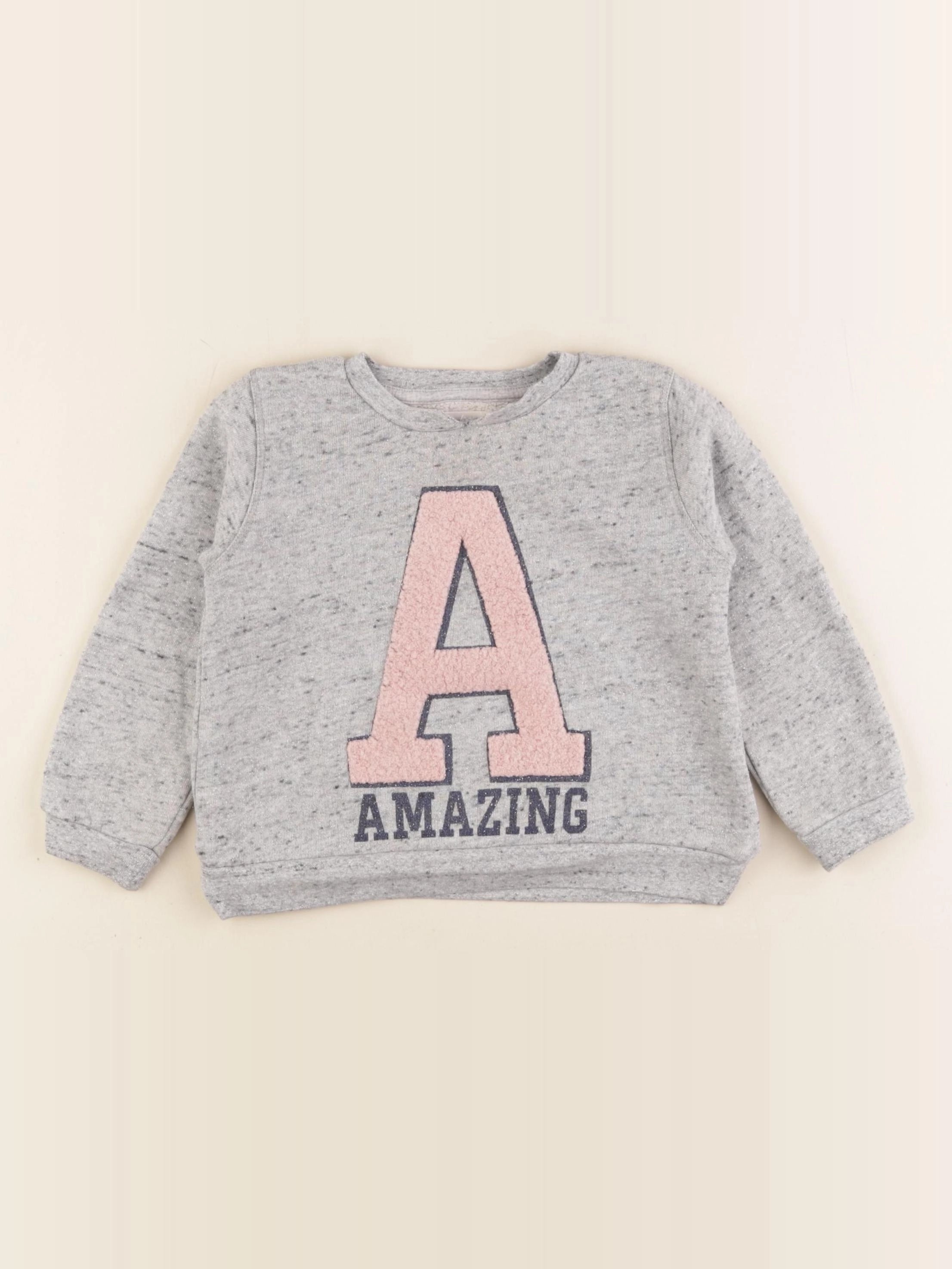 Play Up - sweat gris, argent - 2 ans