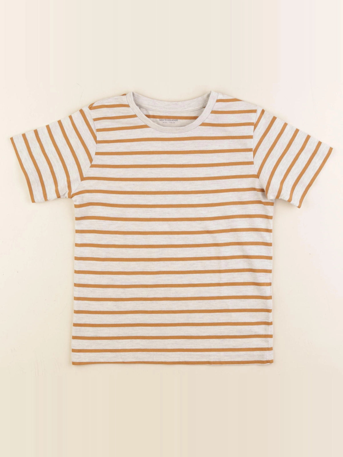 Vertbaudet - tee-shirt gris, marron - 6 ans