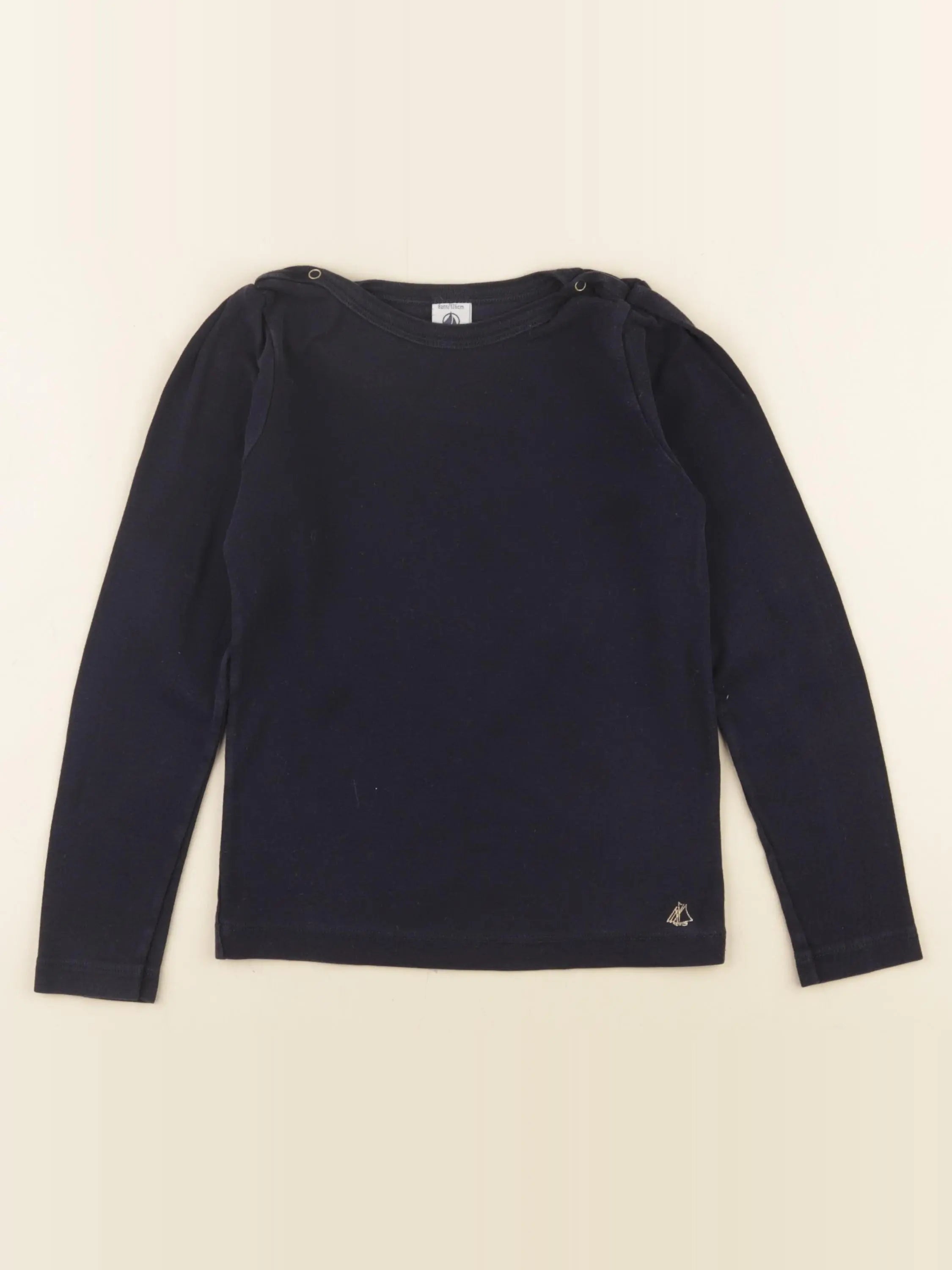 Petit Bateau - maillot de corps bleu - 8 ans