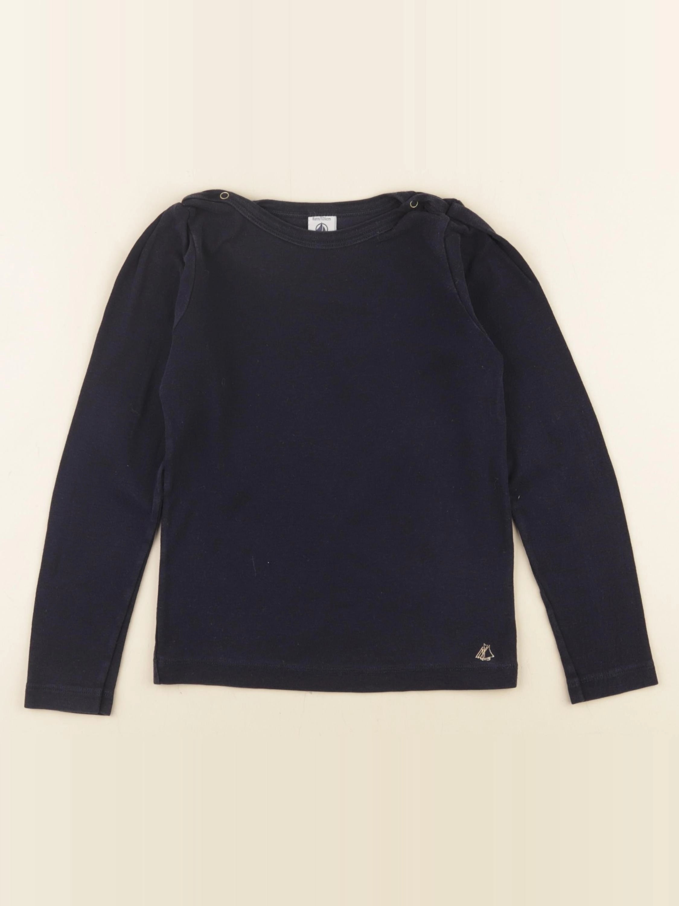 Petit Bateau - maillot de corps bleu - 8 ans