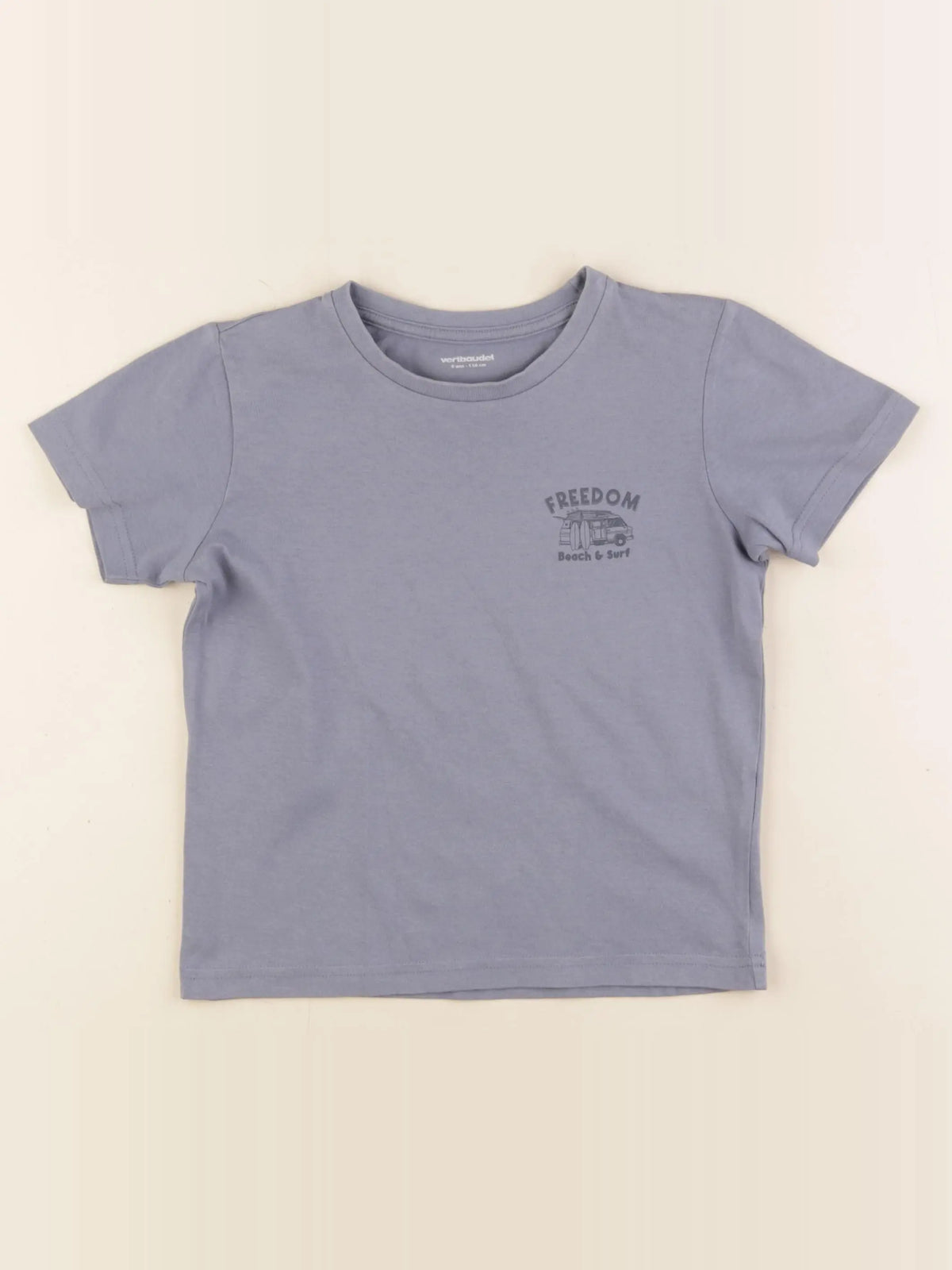 Vertbaudet - tee-shirt bleu - 6 ans