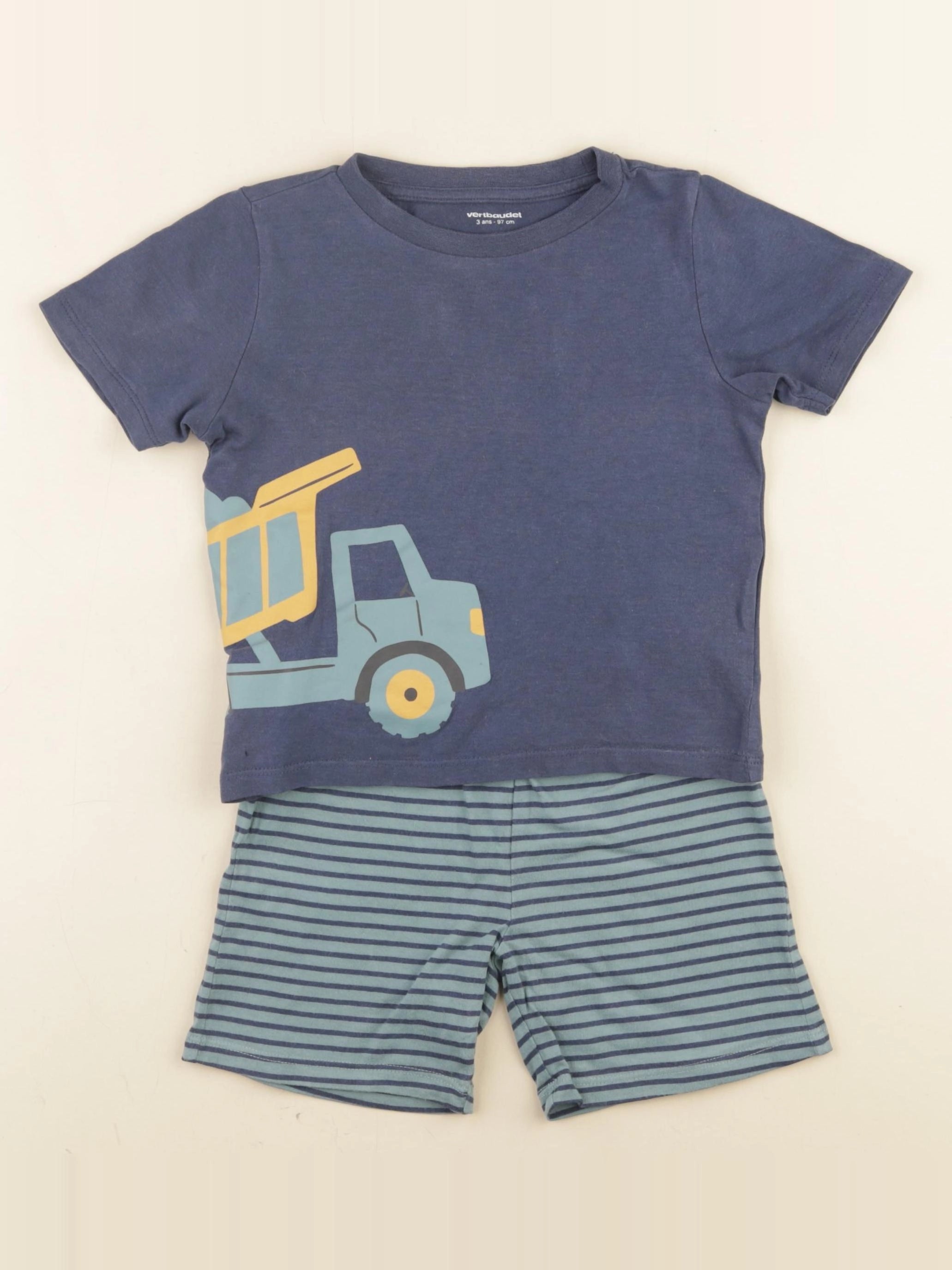 Vertbaudet - pyjama coton bleu - 3 ans