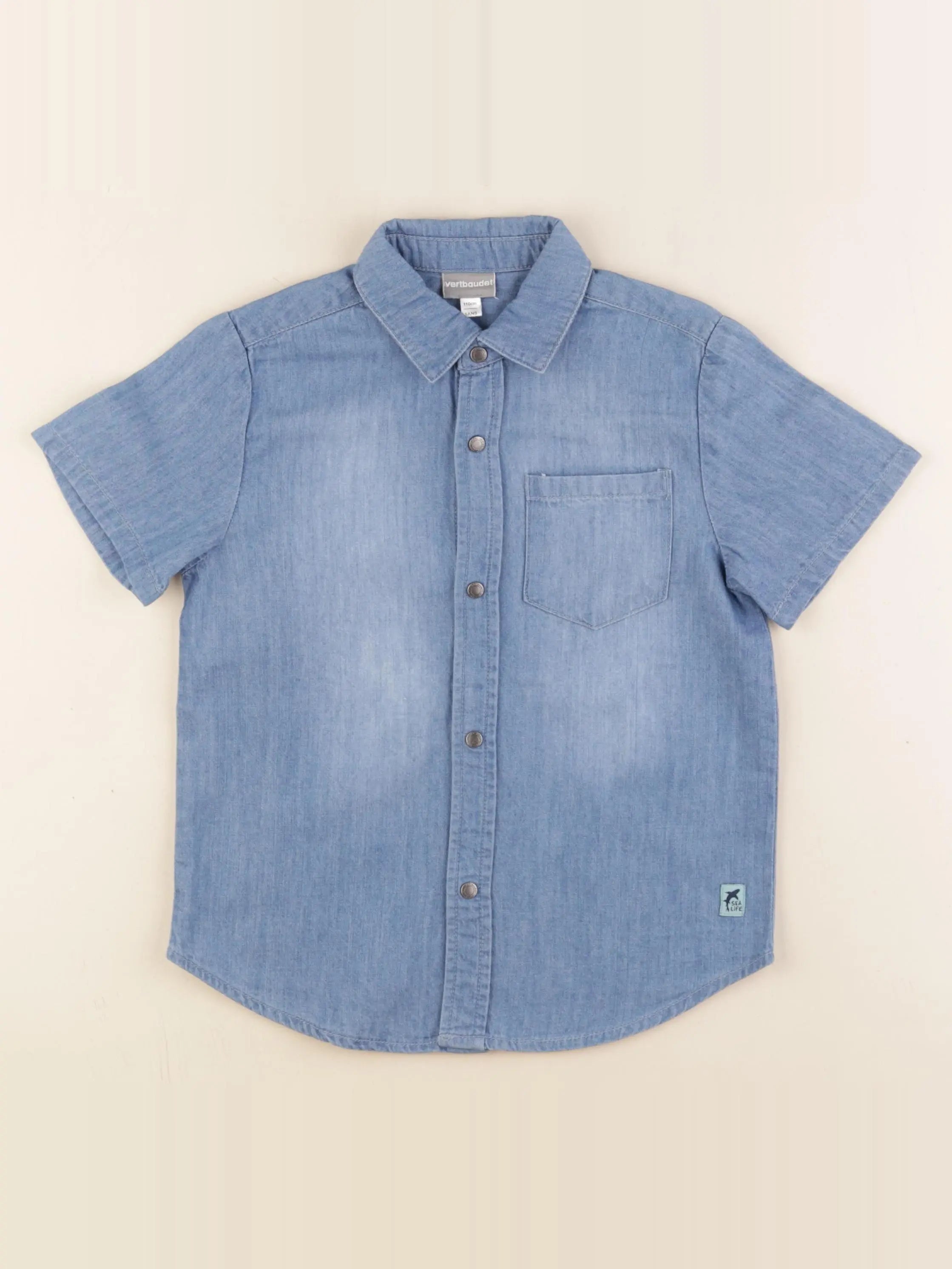 Vertbaudet - chemise bleu - 5 ans