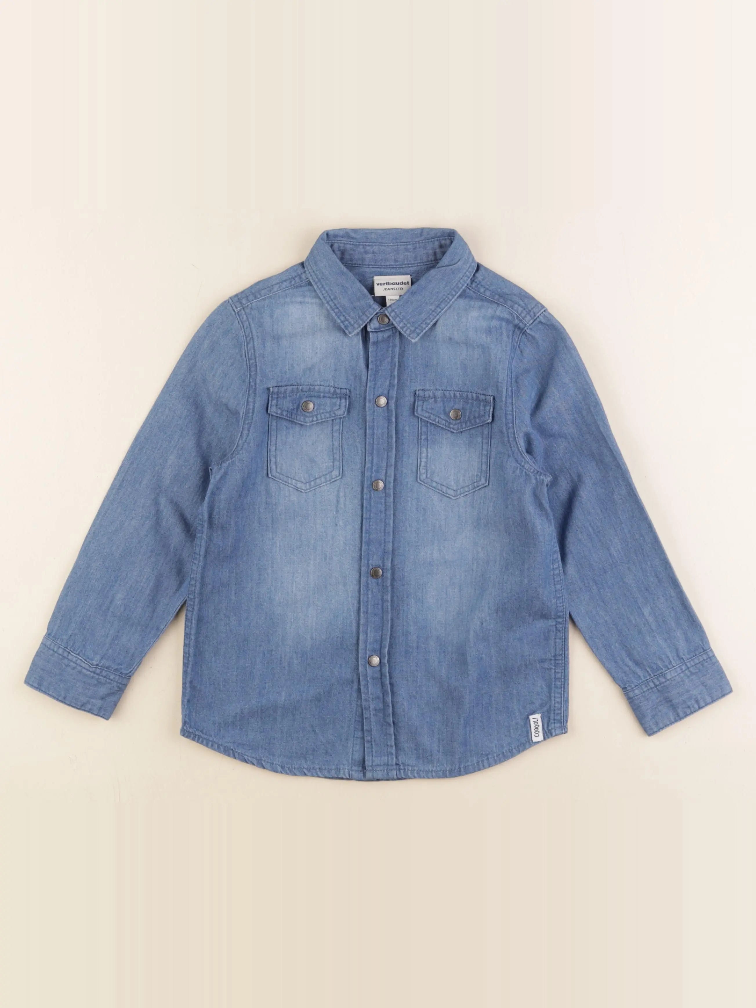 Vertbaudet - chemise bleu - 5 ans