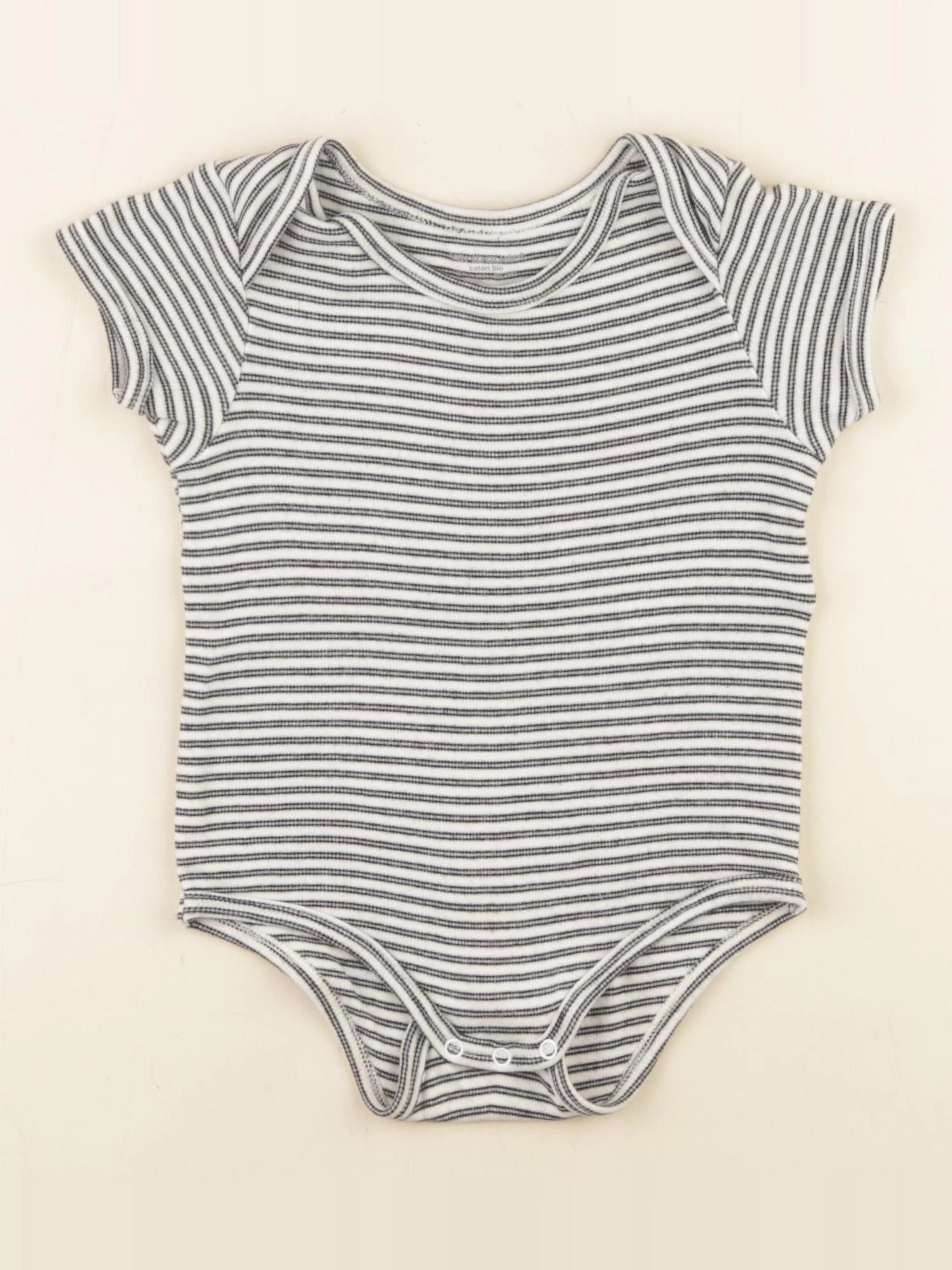 Vertbaudet - body bleu, blanc - 24 mois