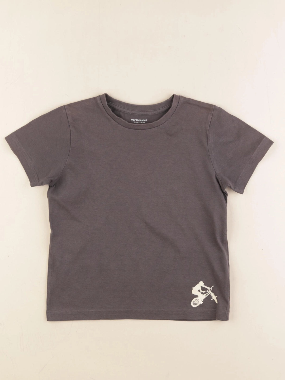 Vertbaudet - tee-shirt gris - 6 ans