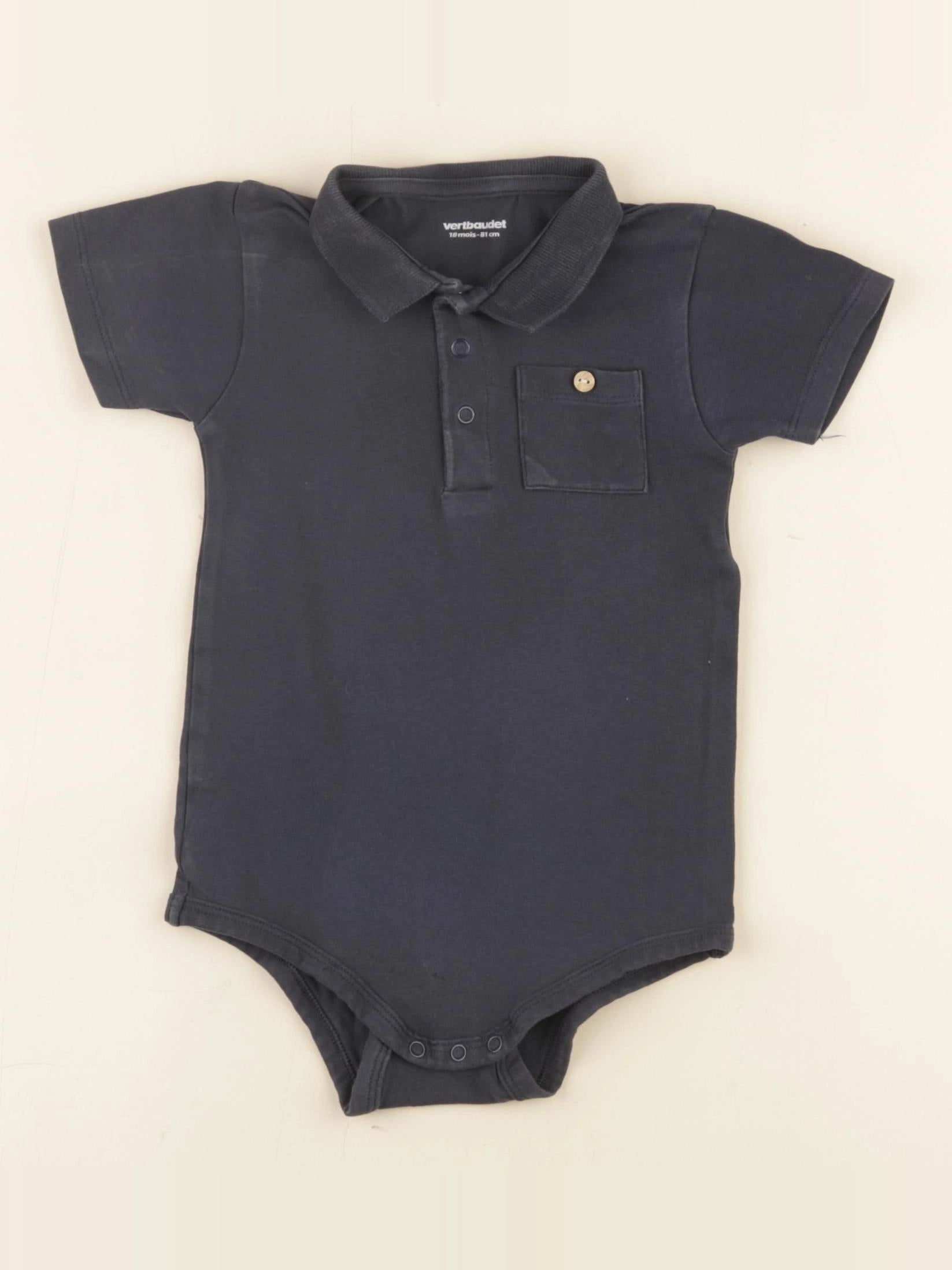 Vertbaudet - body à col noir - 18 mois