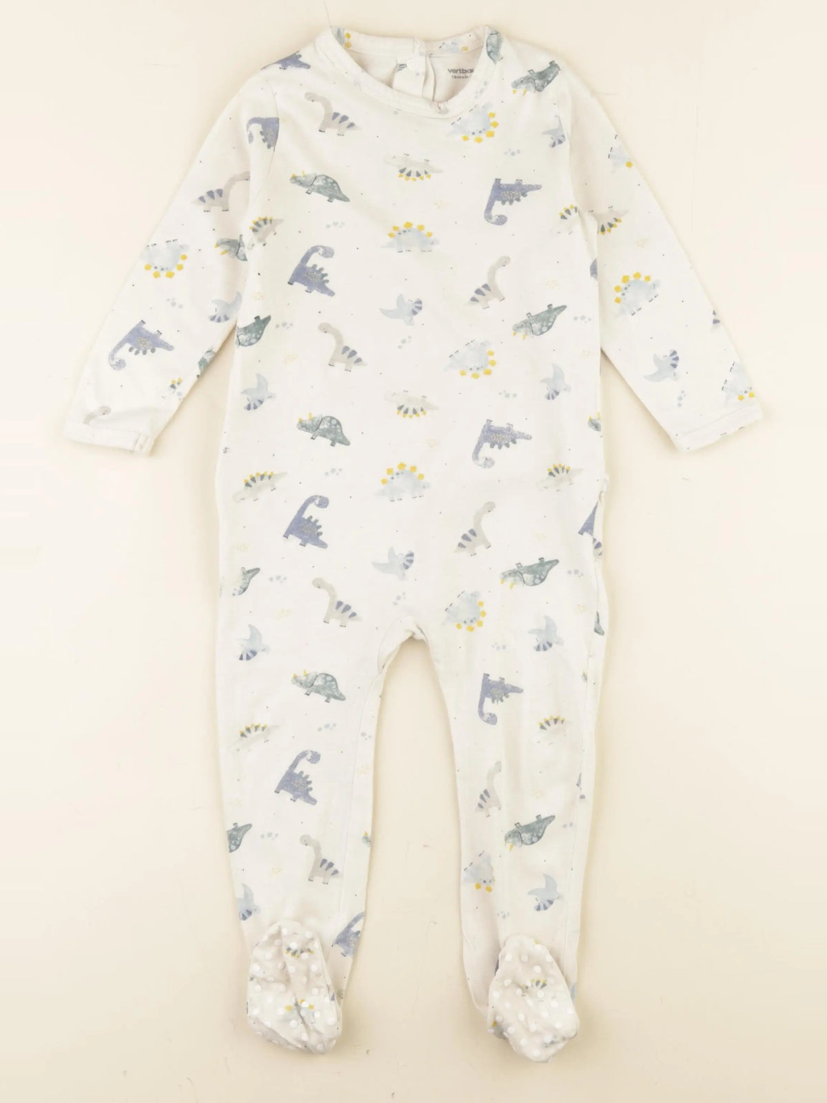 Vertbaudet - pyjama coton beige - 18 mois