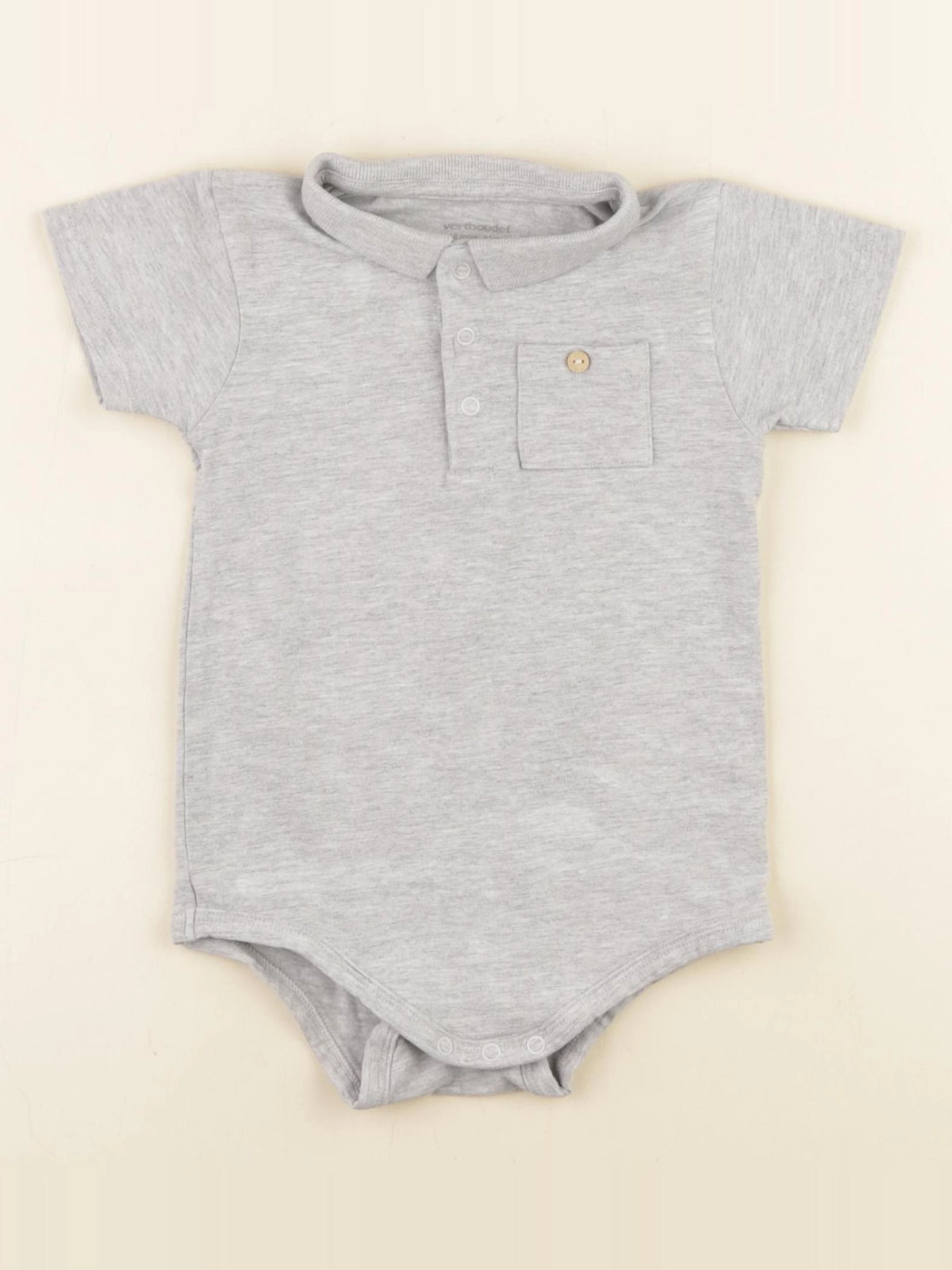 Vertbaudet - body à col gris - 18 mois