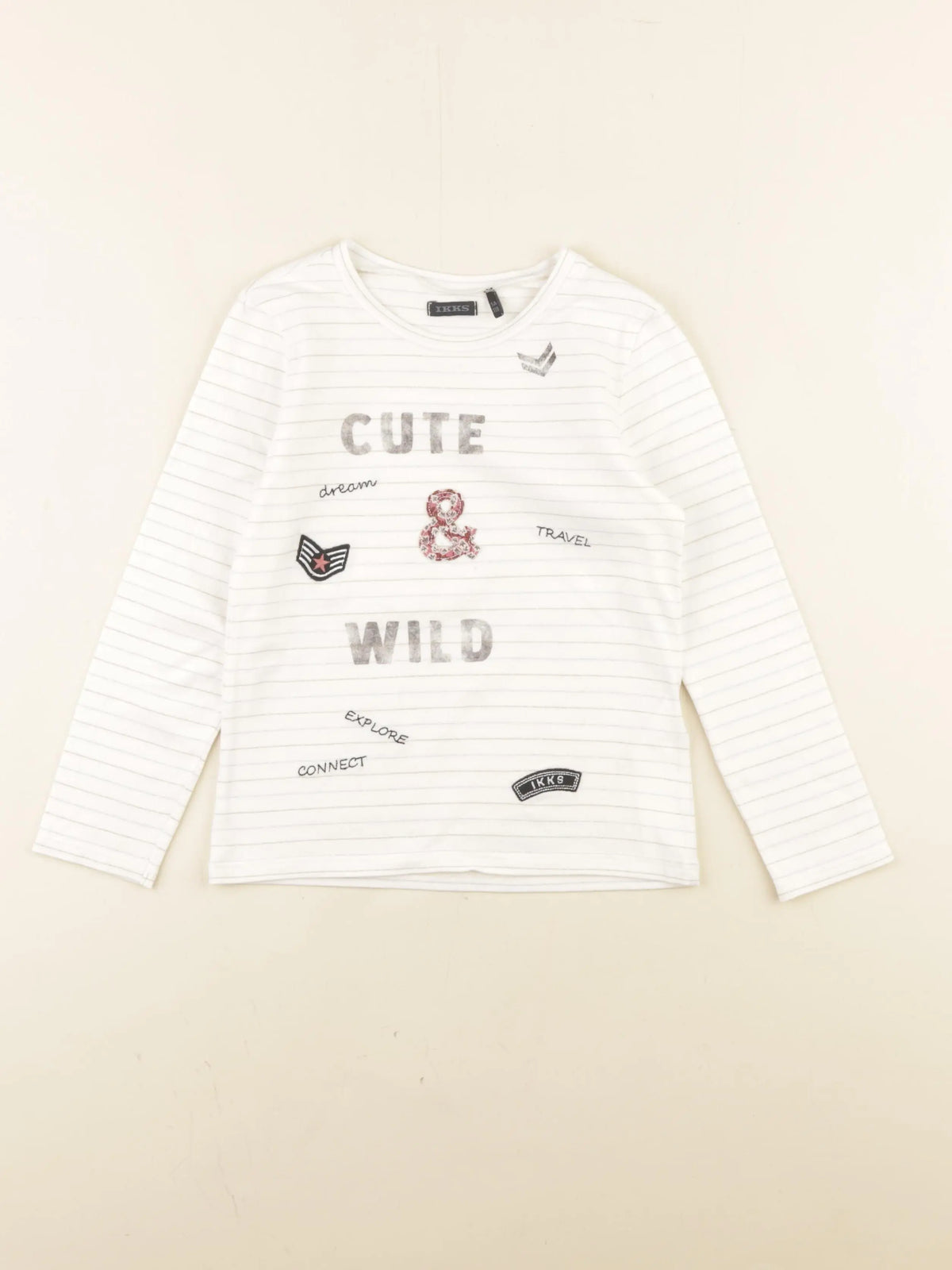 IKKS - tee-shirt beige, or - 5 ans