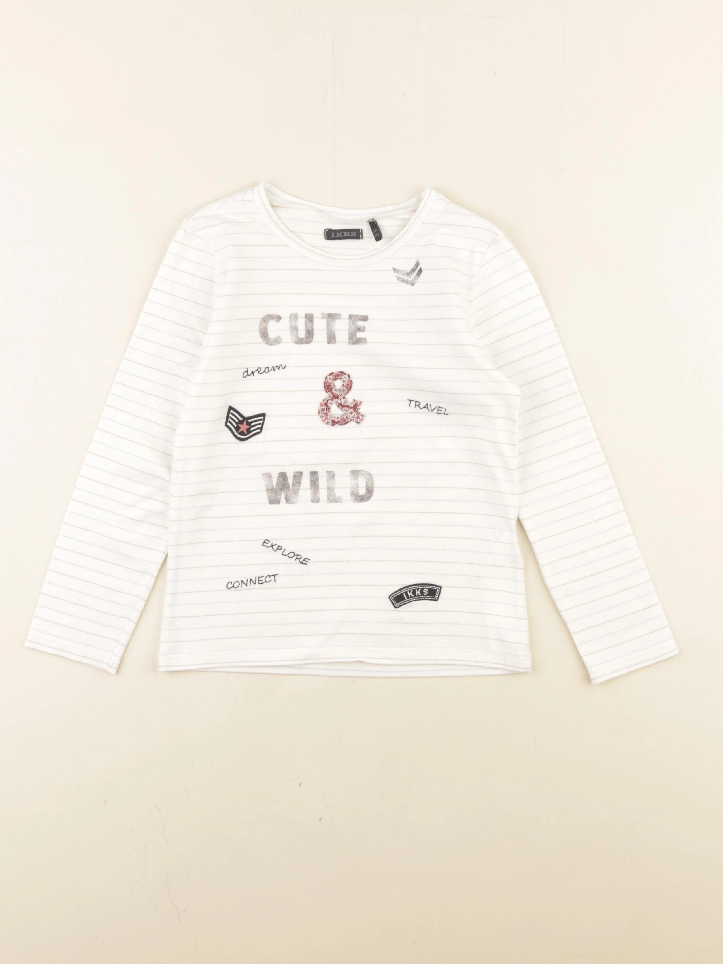 IKKS - tee-shirt beige, or - 5 ans