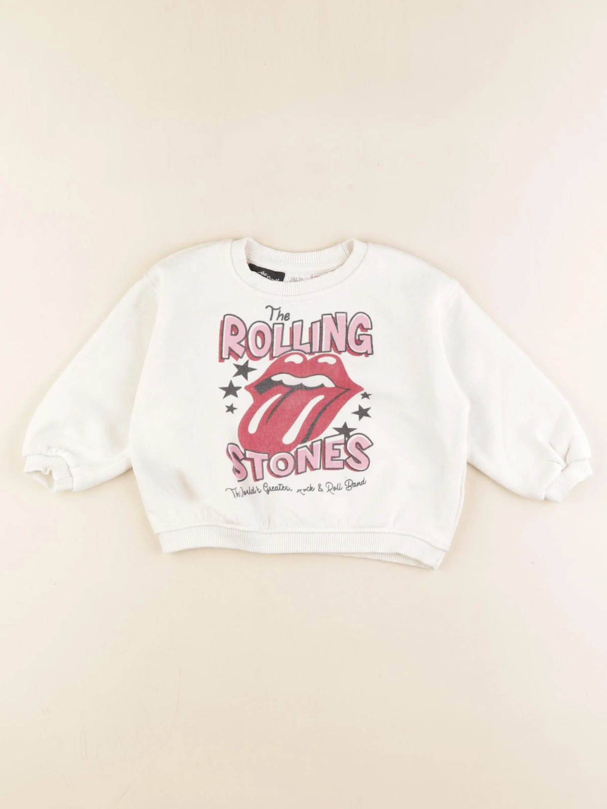 Zara - sweat blanc - 12/18 mois