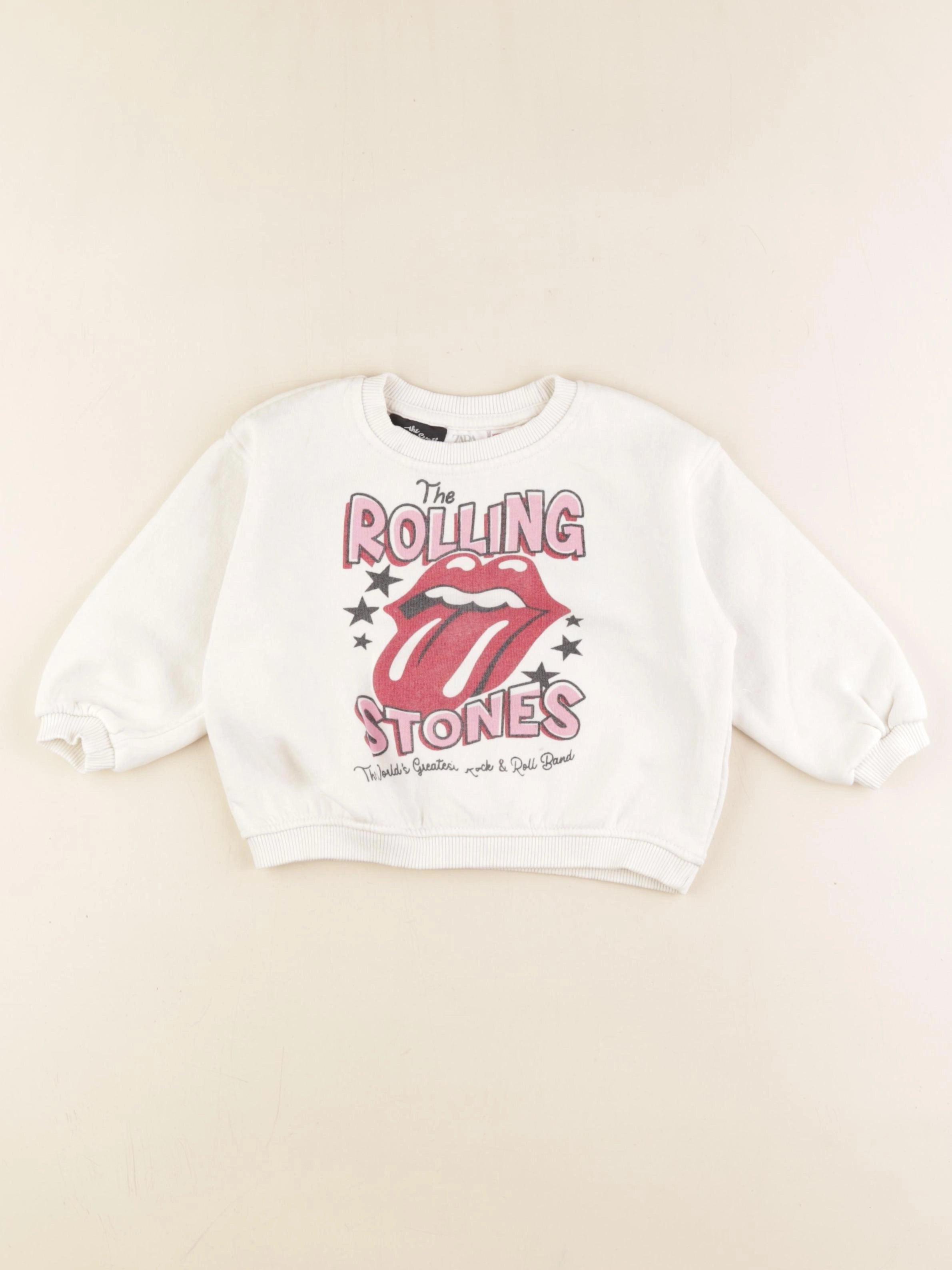 Zara - sweat blanc - 12/18 mois