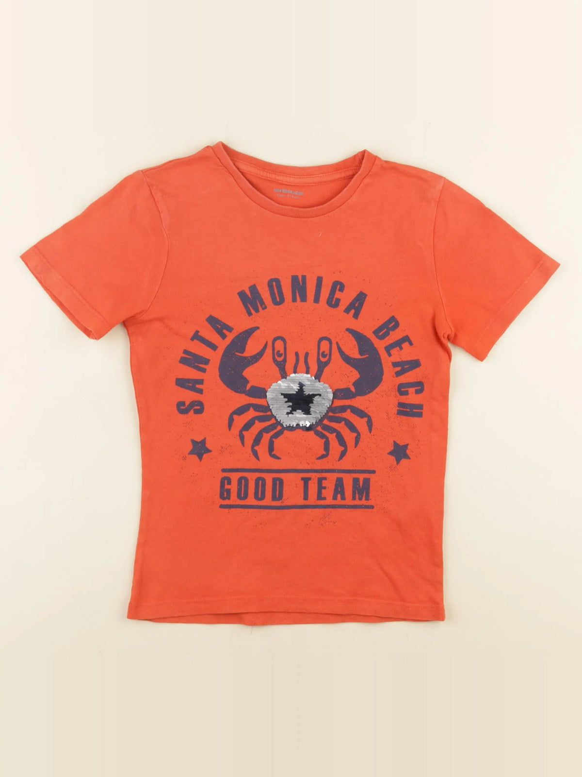 Vertbaudet - tee-shirt rouge - 6 ans