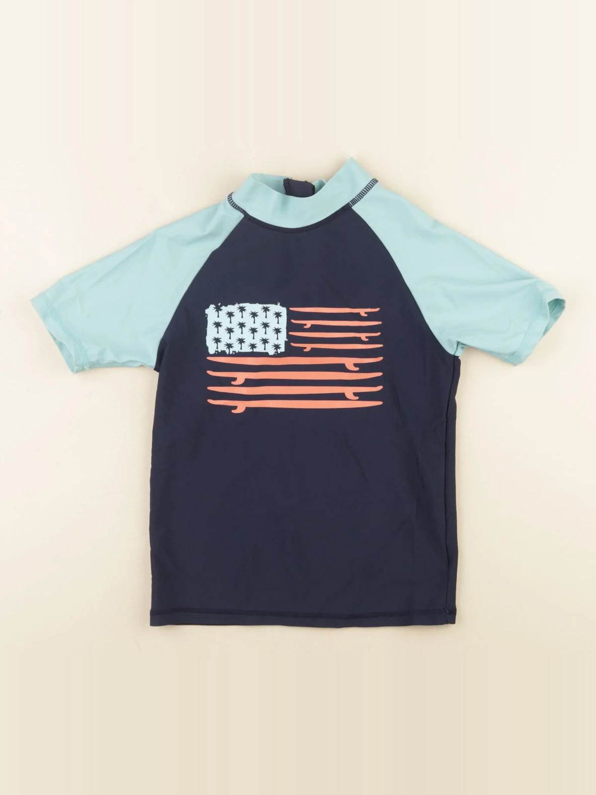 Vertbaudet - tee-shirt de bain bleu - 8 ans