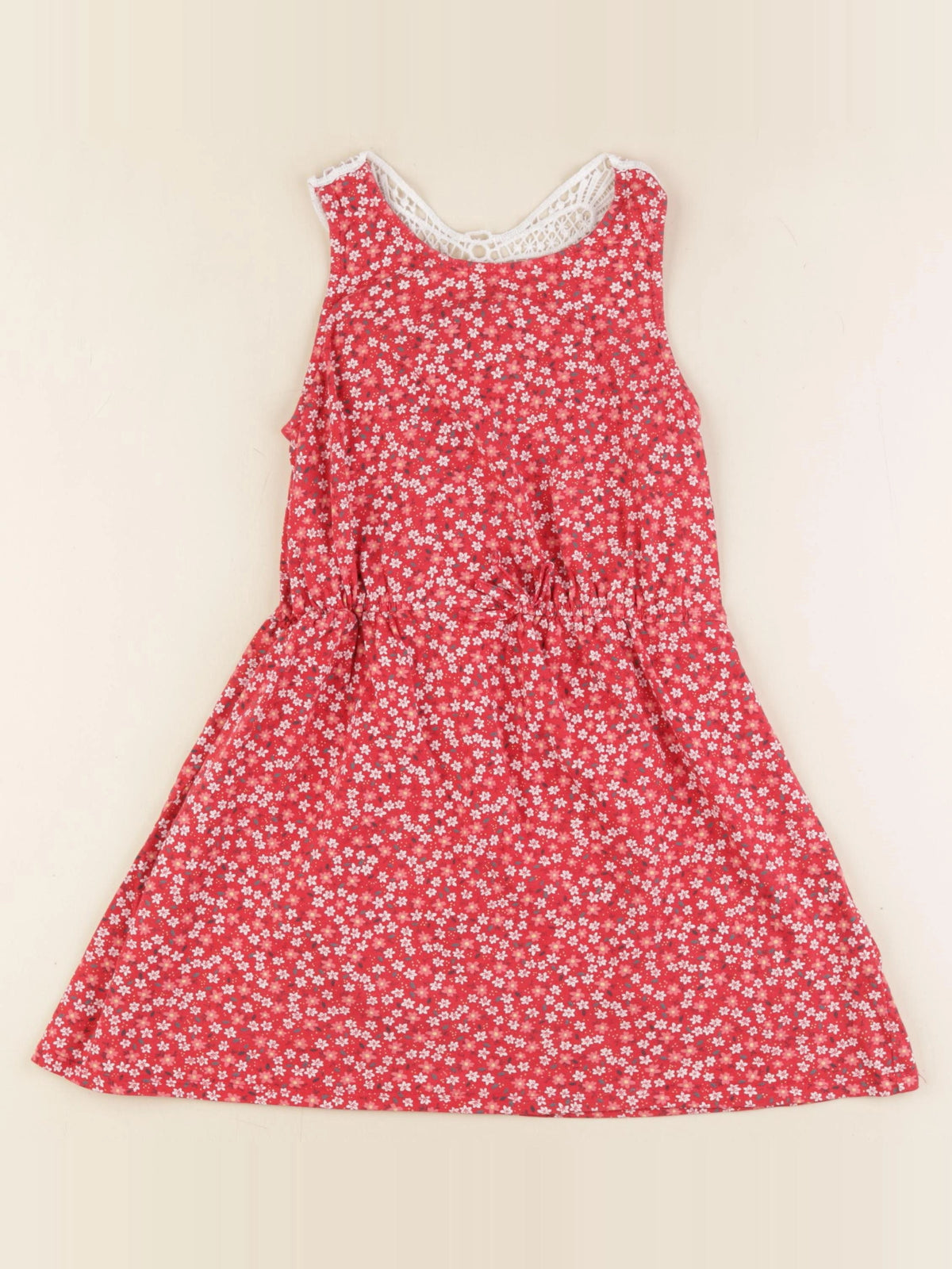 Vertbaudet - robe rouge - 8 ans