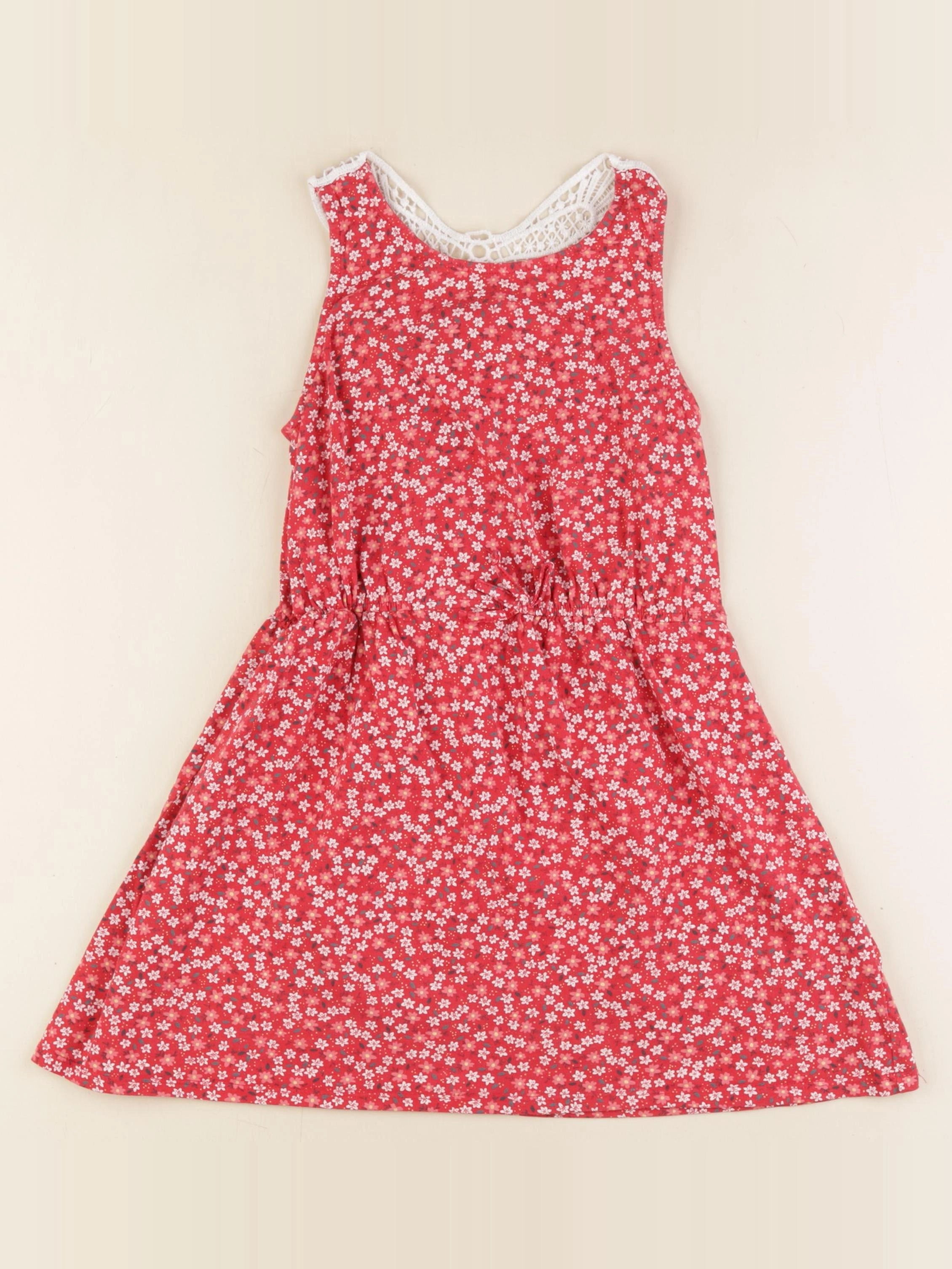 Vertbaudet - robe rouge - 8 ans