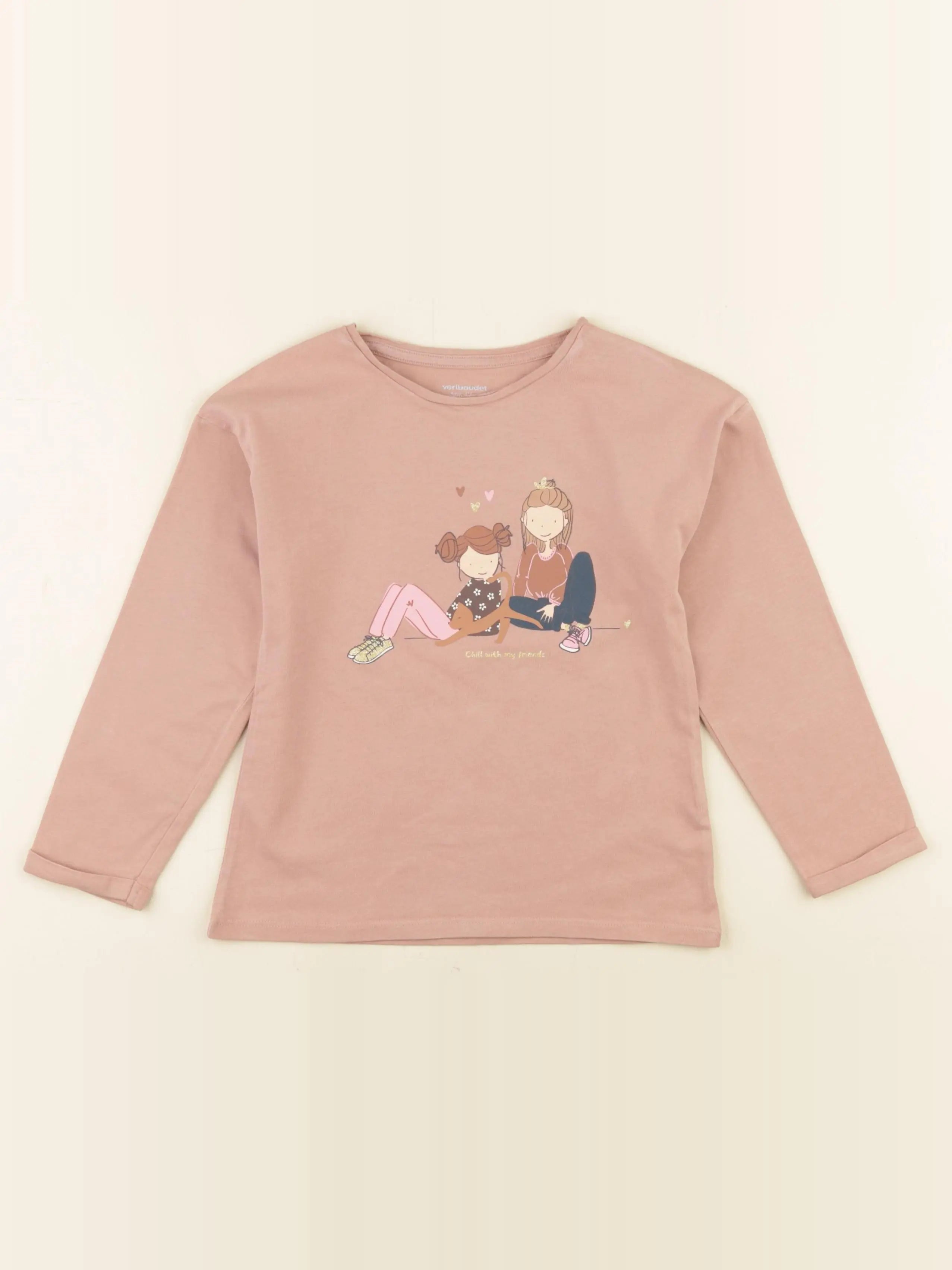 Vertbaudet - tee-shirt rose - 6 ans