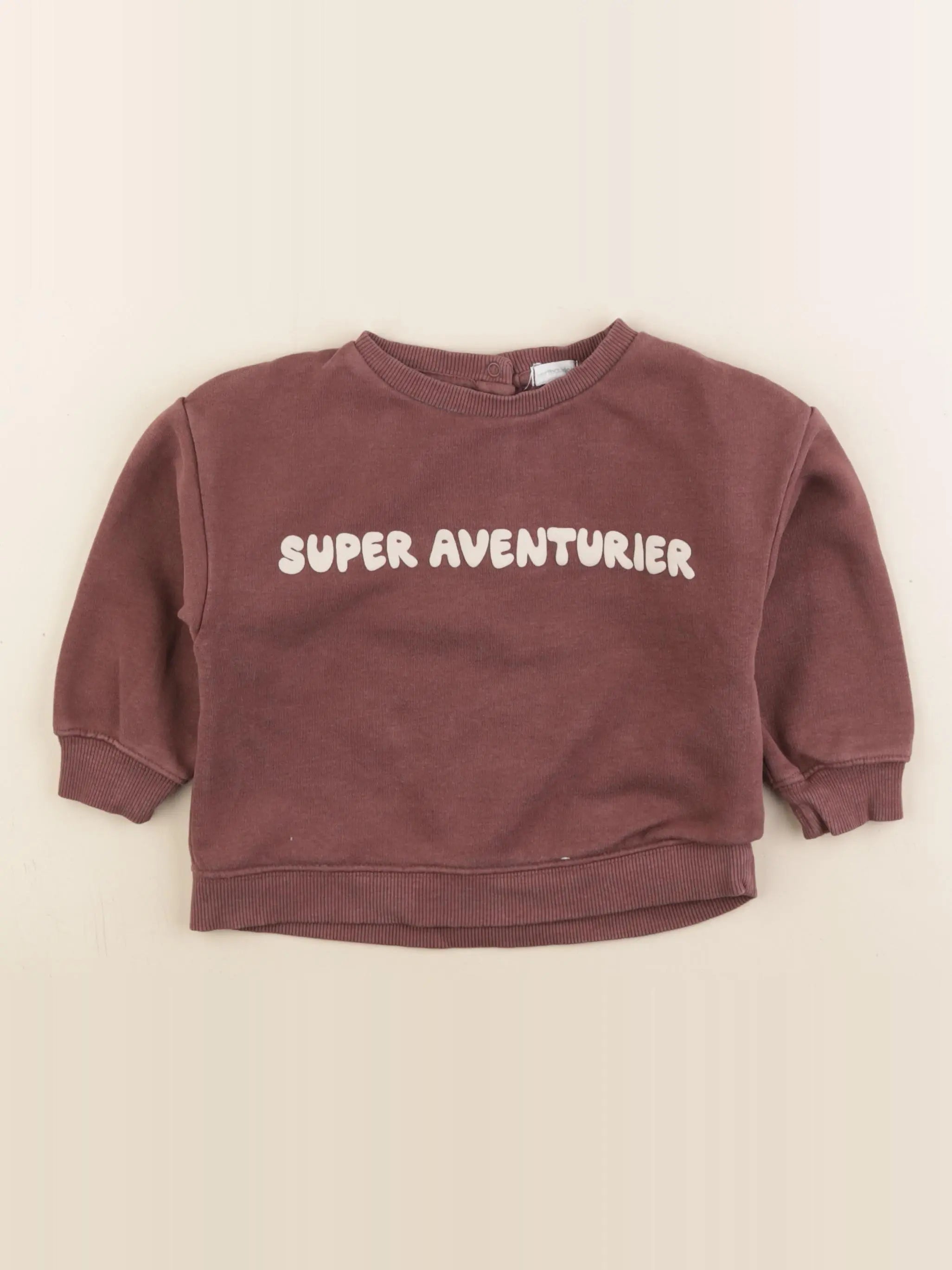 Vertbaudet - sweat marron - 2 ans