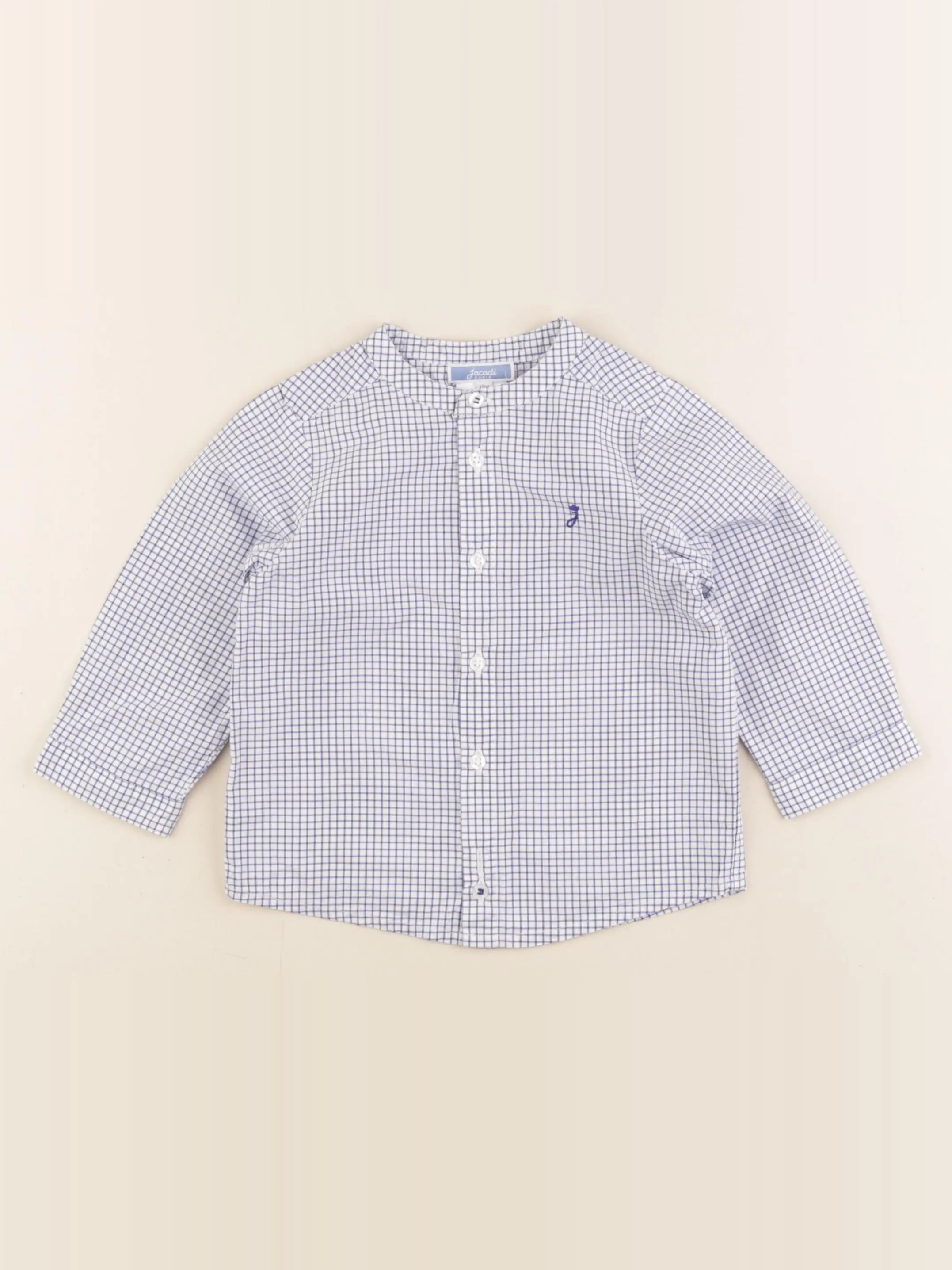 Jacadi - chemise blanc, bleu - 18 mois