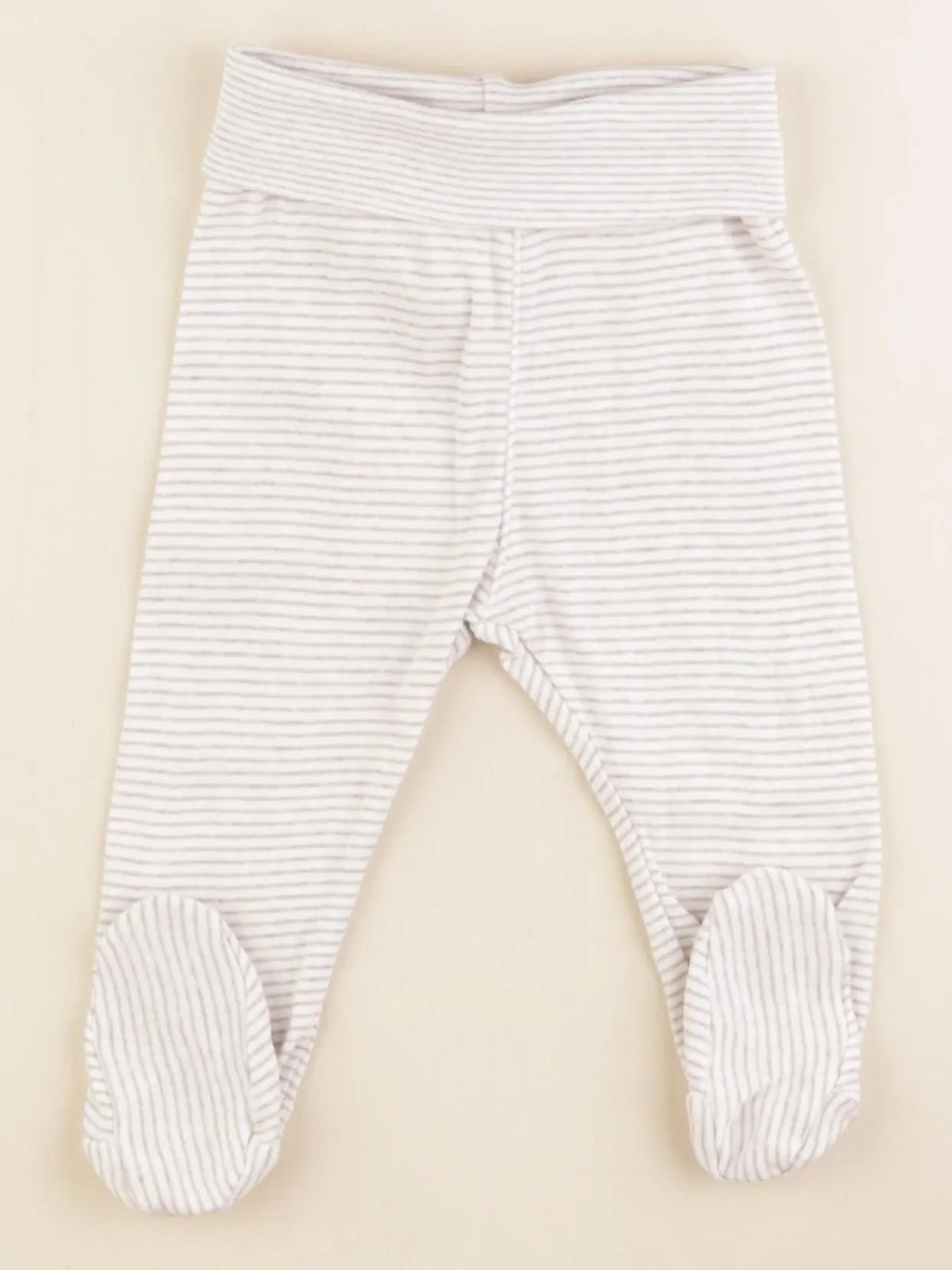 H&M - legging blanc, gris - 4/6 mois