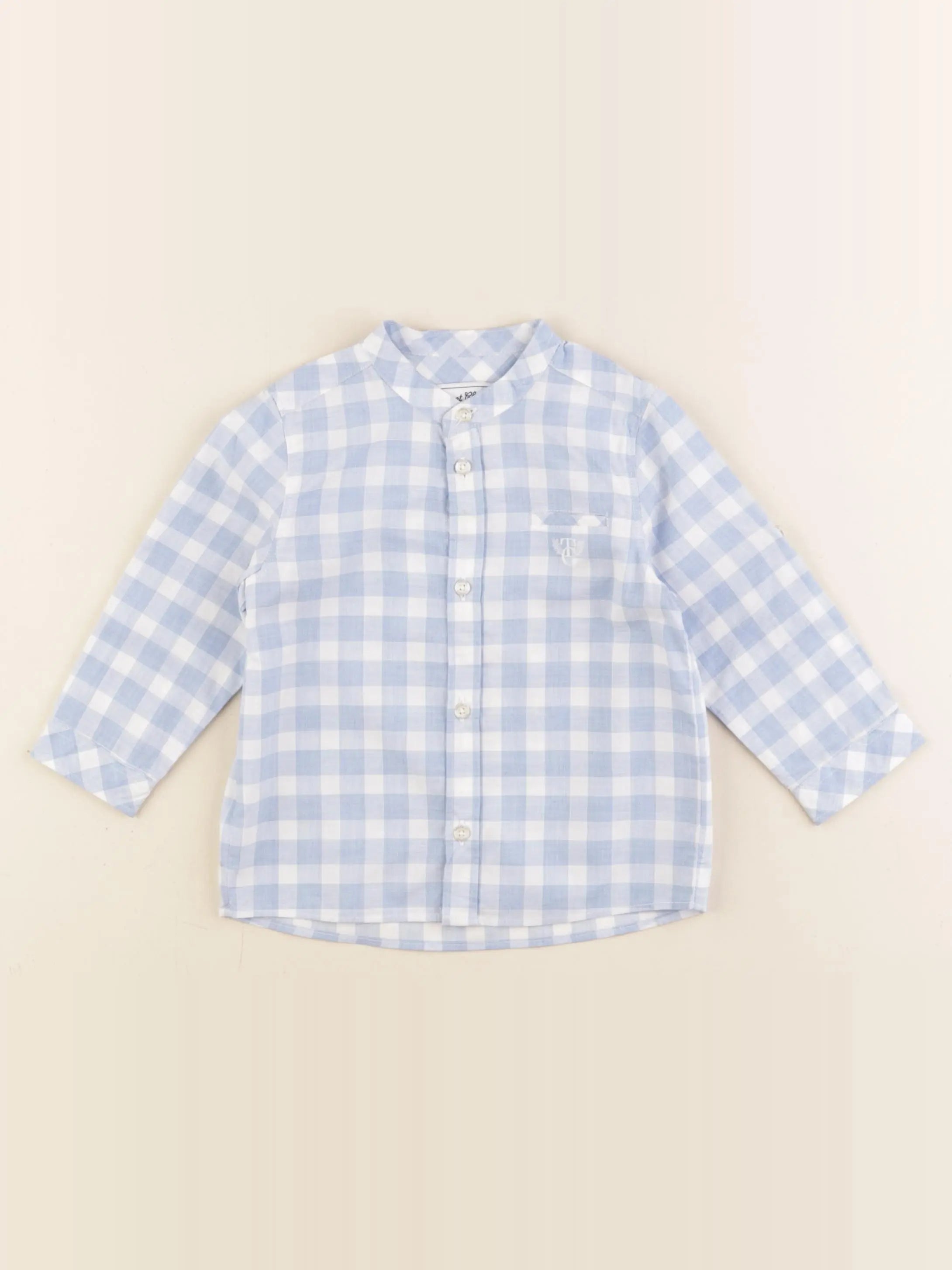 Tartine & Chocolat - chemise blanc, bleu - 18 mois