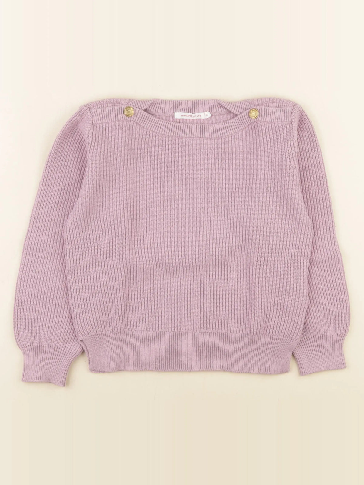 Monoprix - pull violet - 6 ans