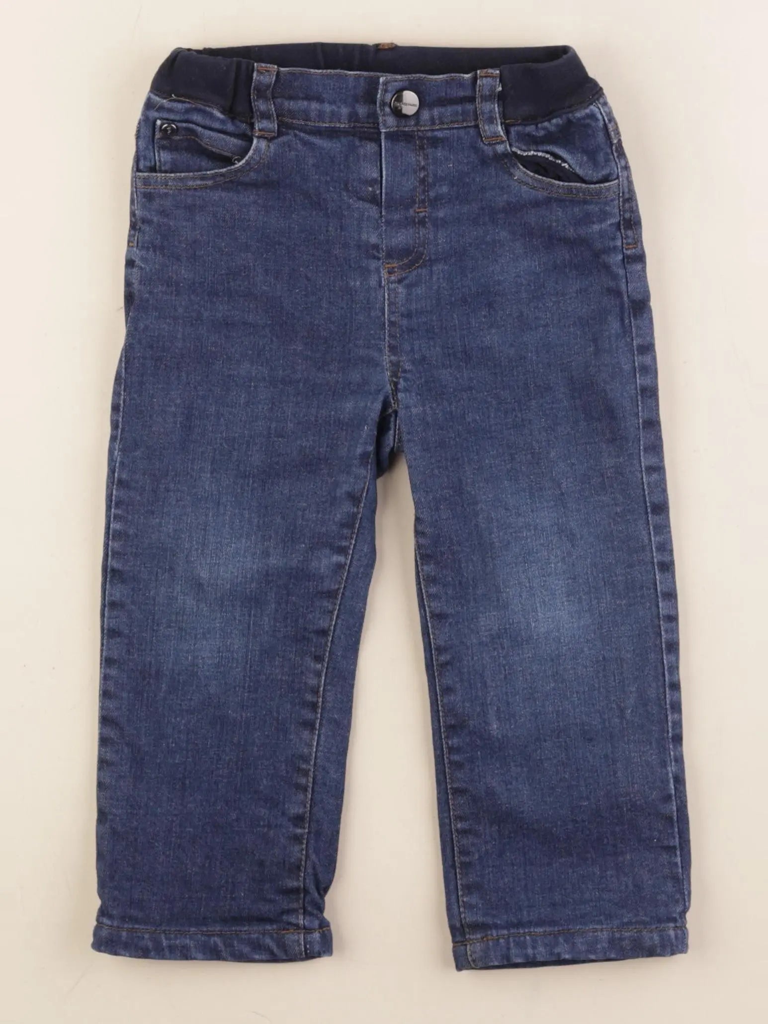 Jacadi - jean doublé bleu - 24 mois