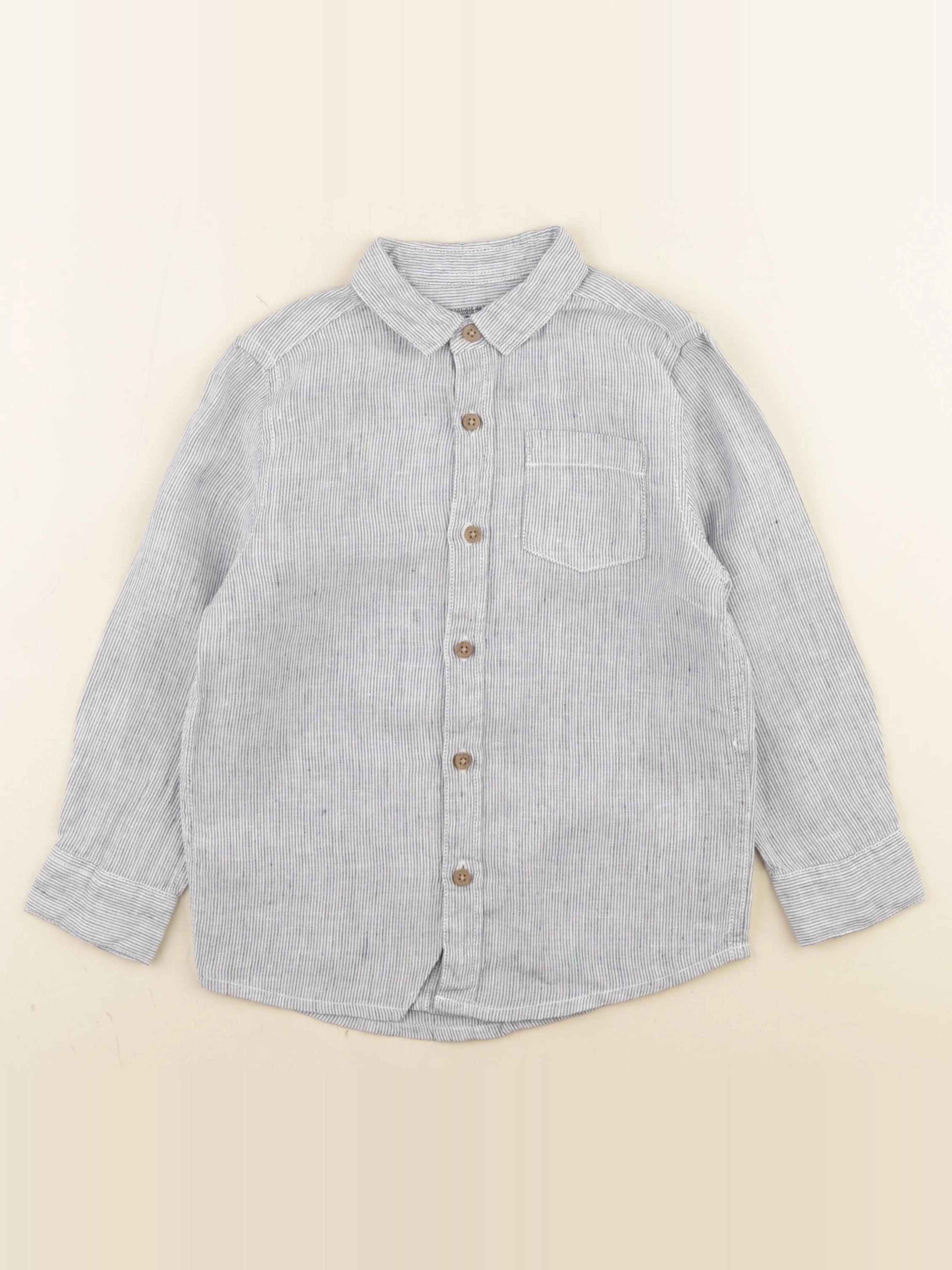Monoprix - chemise bleu - 4 ans