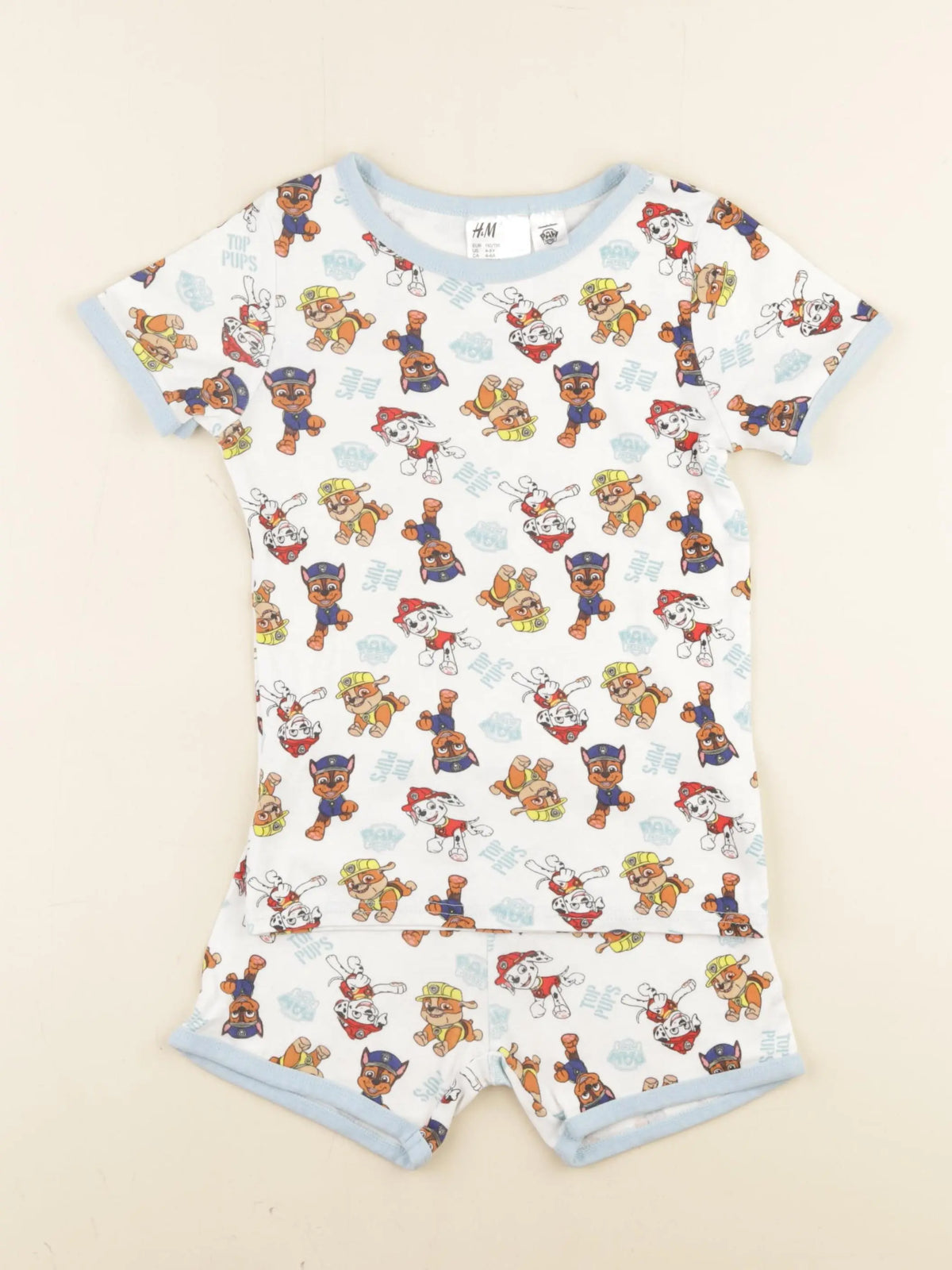 H&M - pyjama coton bleu - 4/6 ans