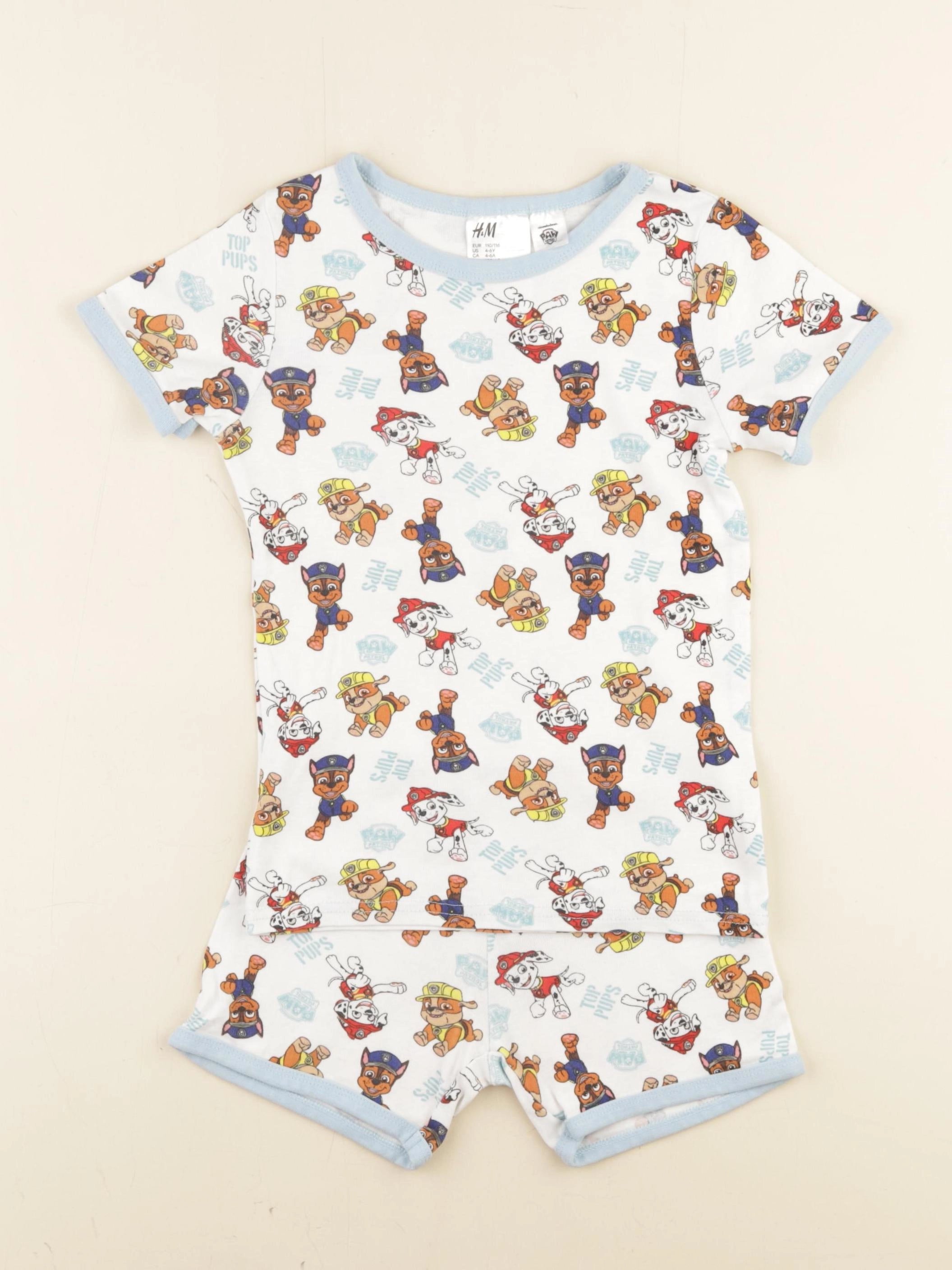 H&M - pyjama coton bleu - 4/6 ans