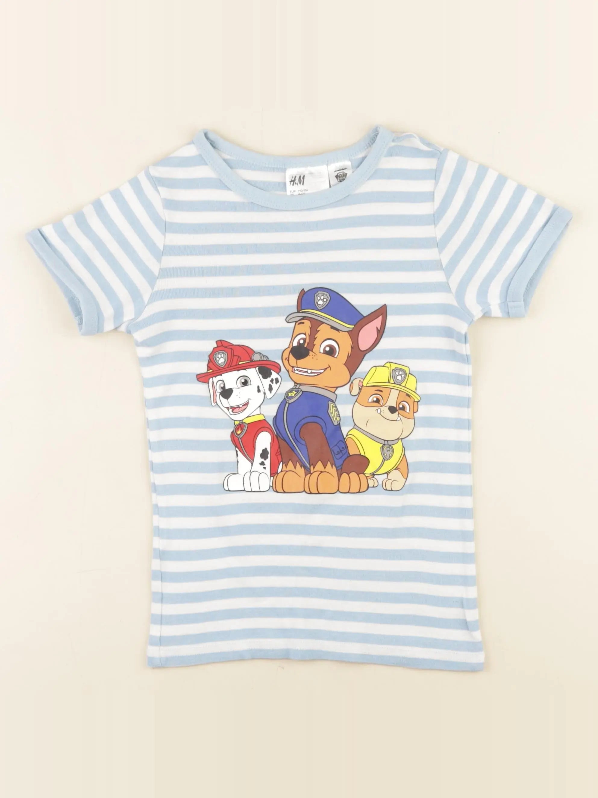 H&M - tee-shirt bleu - 4/6 ans