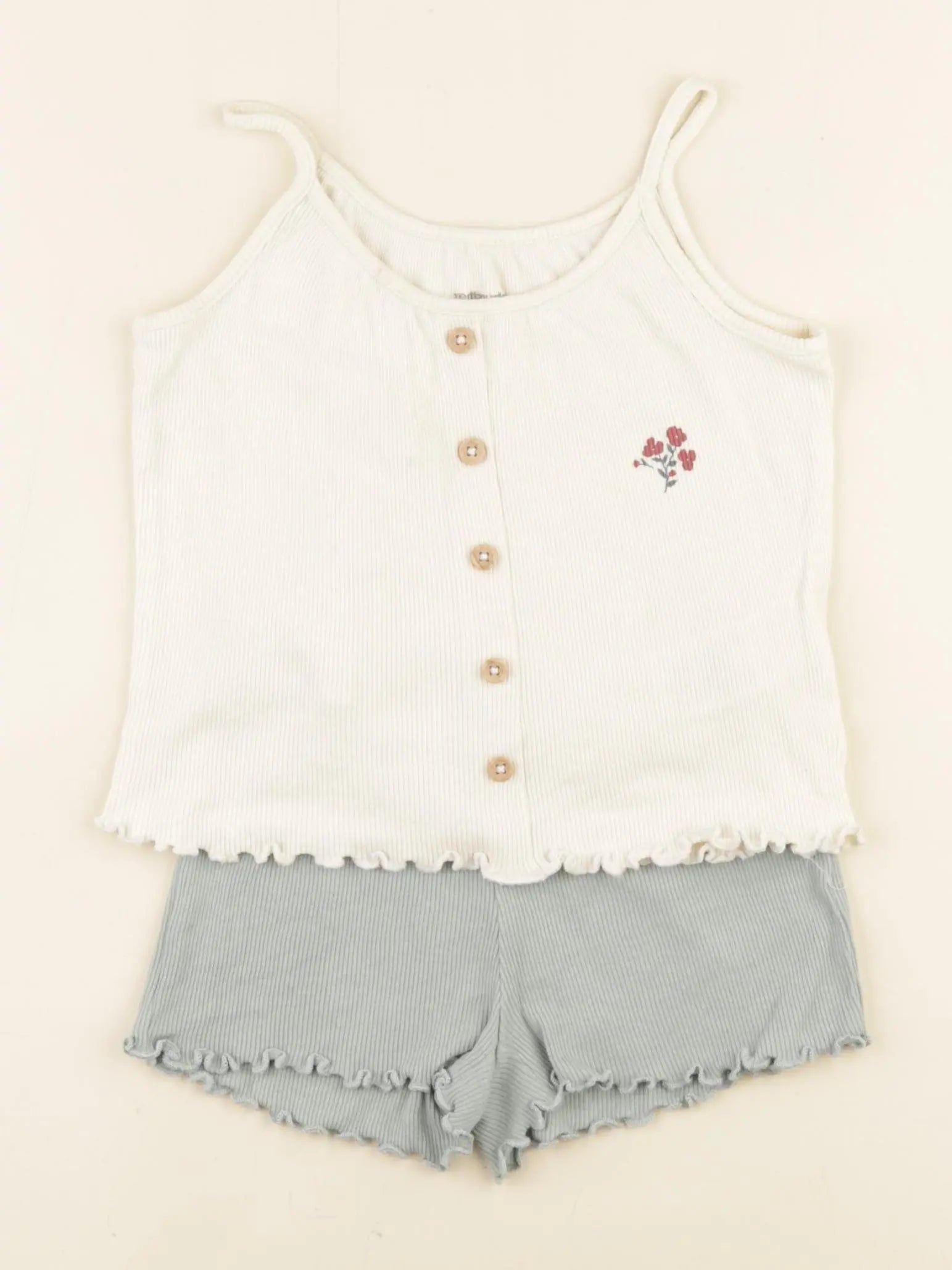 Vertbaudet - pyjama coton beige, vert - 3 ans