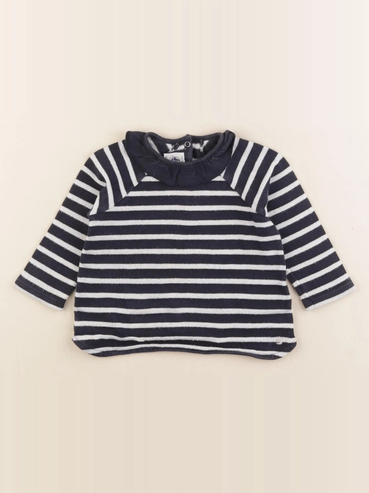 Petit Bateau - pull bleu - 12 mois