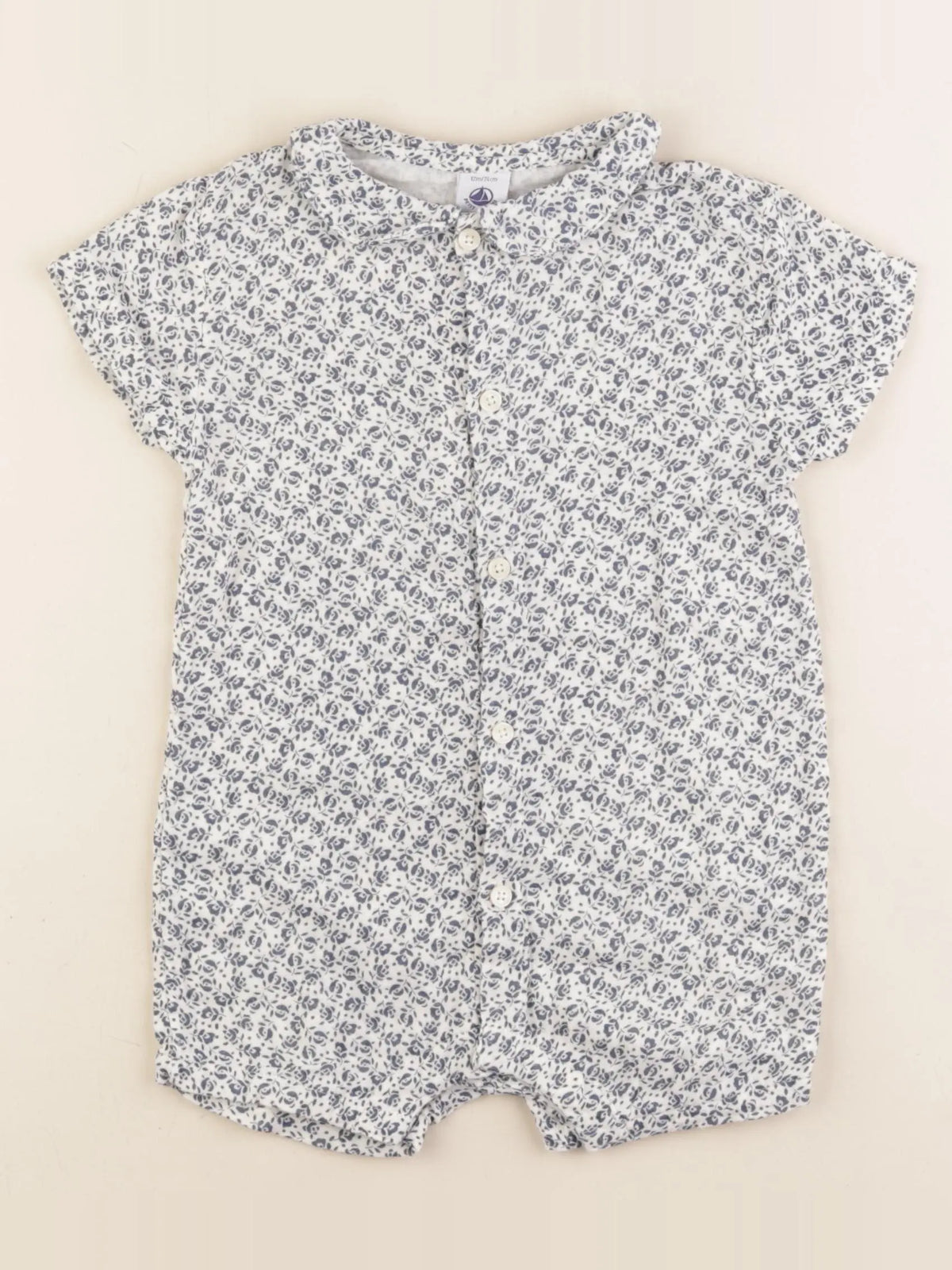 Petit Bateau - combinaison bleu - 12 mois