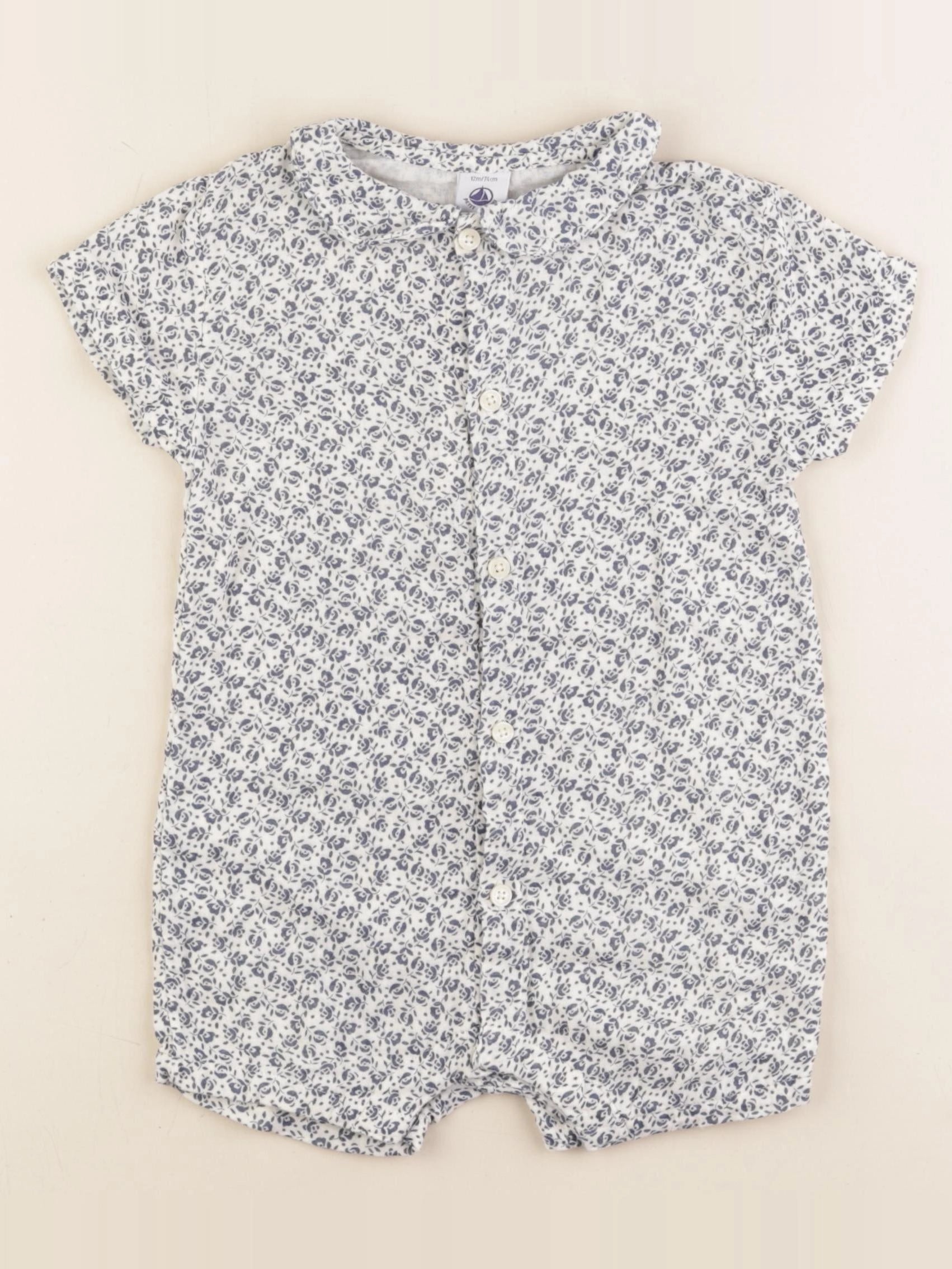 Petit Bateau - combinaison bleu - 12 mois
