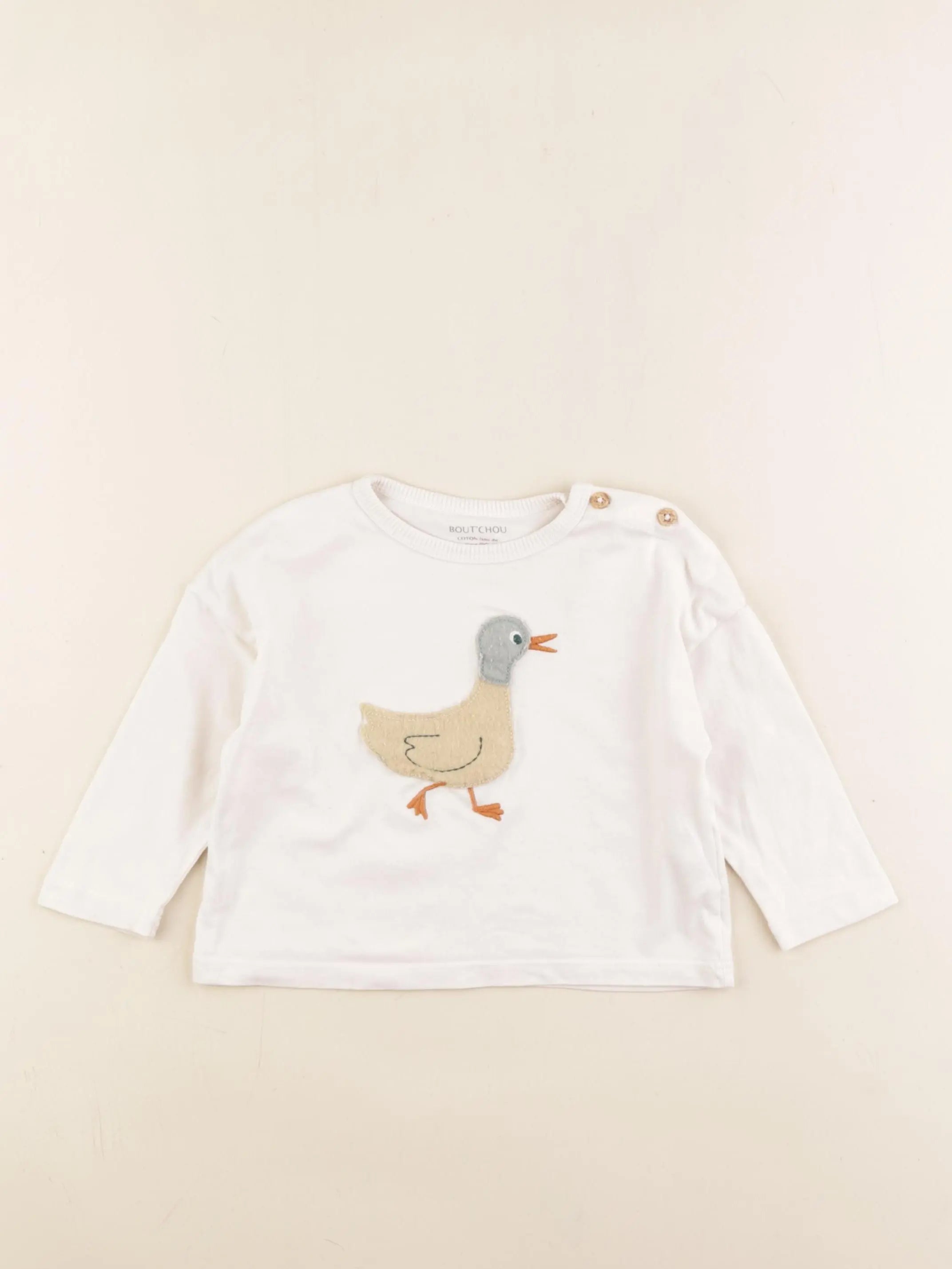 Boutchou - tee-shirt blanc - 12 mois