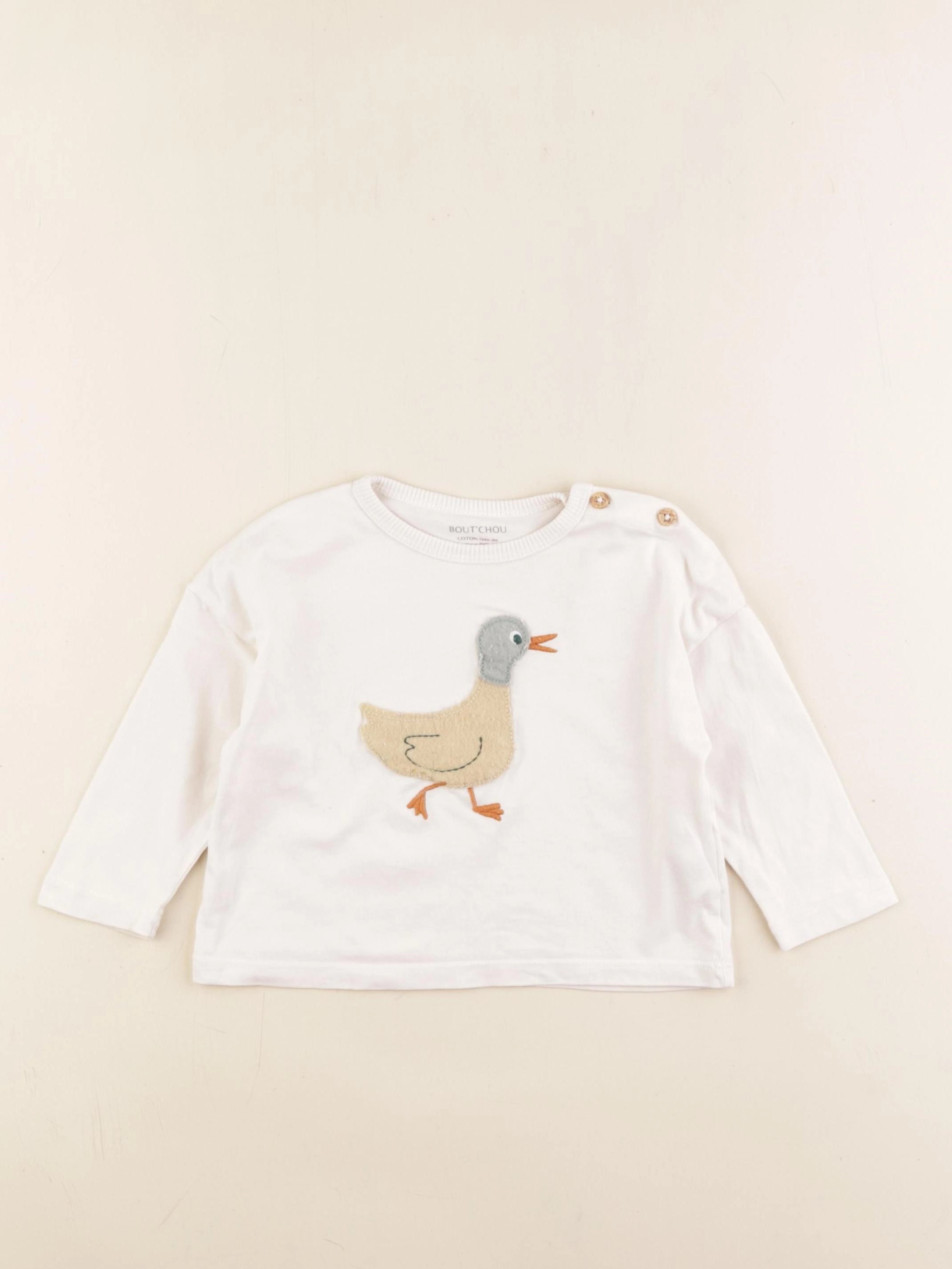 Boutchou - tee-shirt blanc - 12 mois