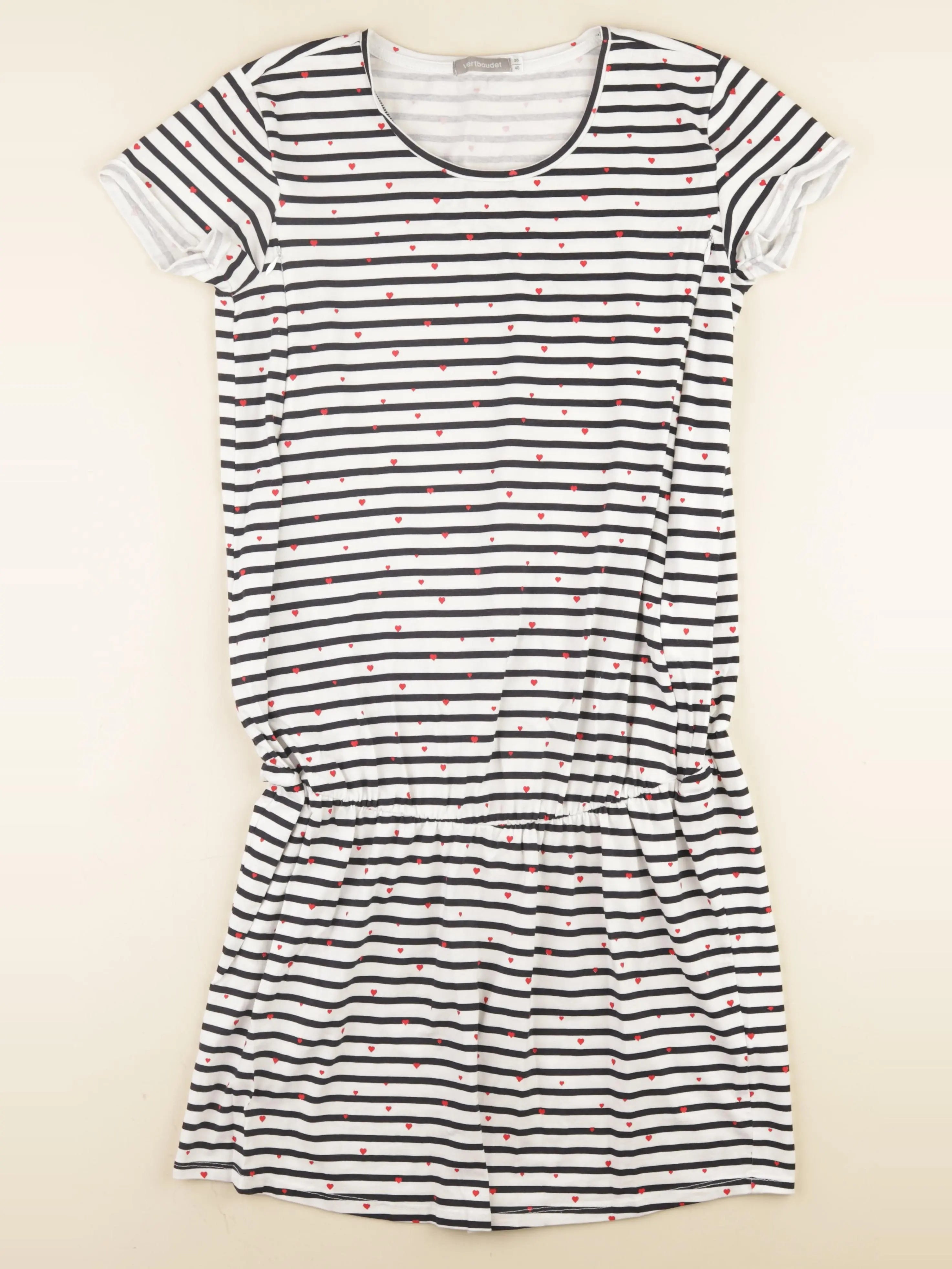 Vertbaudet - robe grossesse, allaitement bleu, blanc - 38 à 40