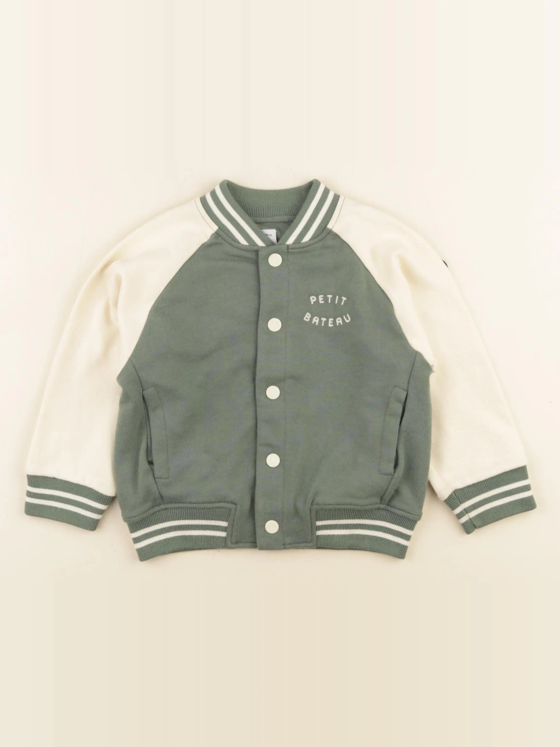 Petit Bateau - veste blanc, vert - 3 ans