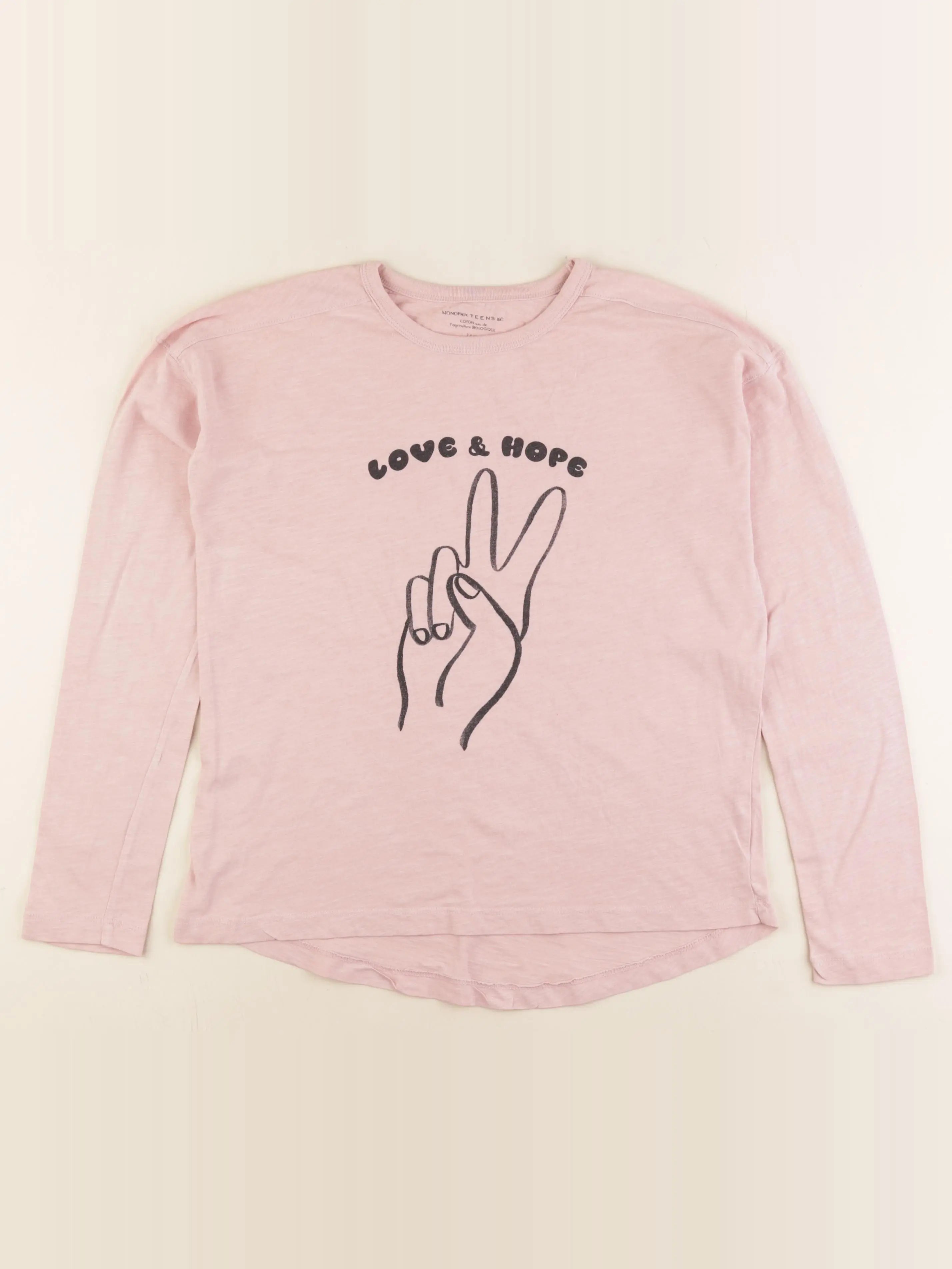 Monoprix - tee-shirt rose - 14 ans