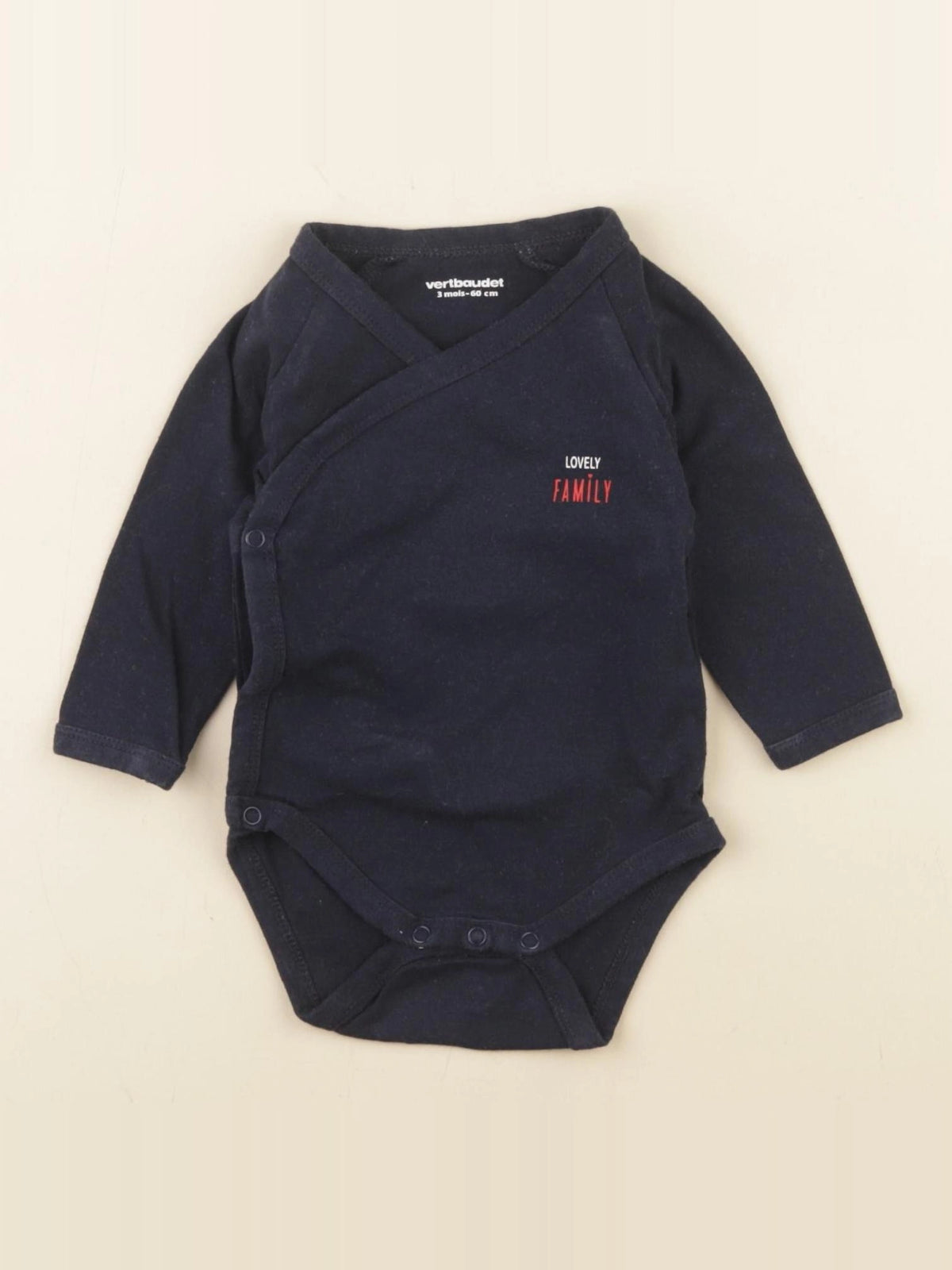 Vertbaudet - body bleu - 3 mois