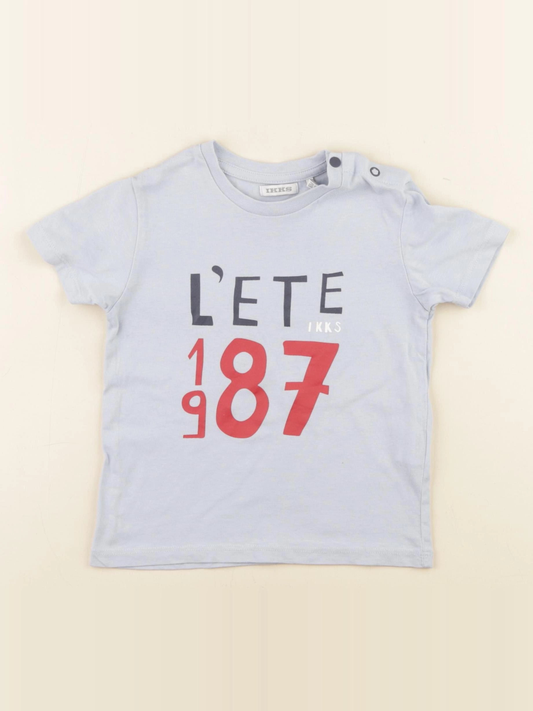 IKKS - tee-shirt bleu - 18 mois